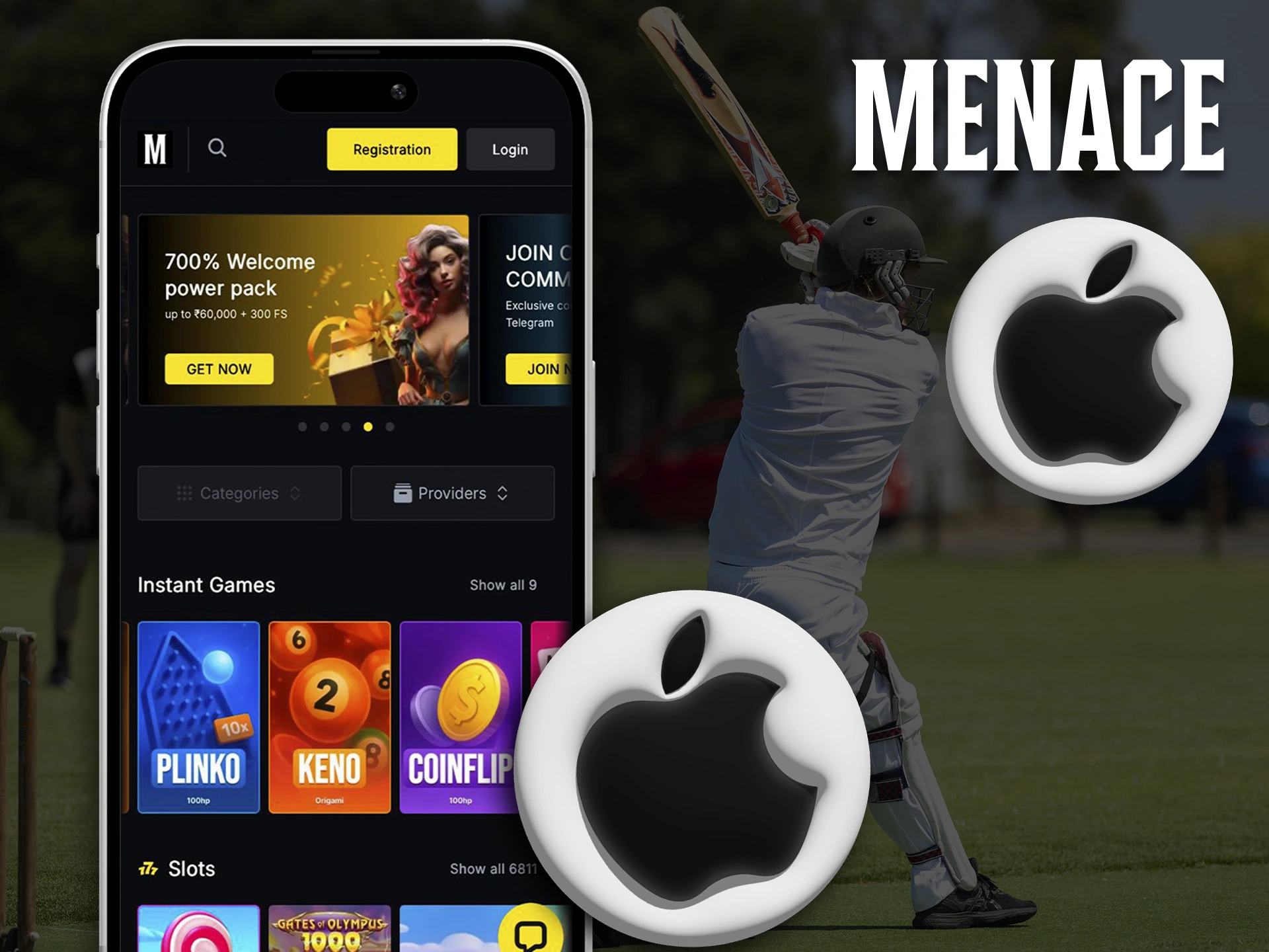 Use iOS devices to install the Menace King app.