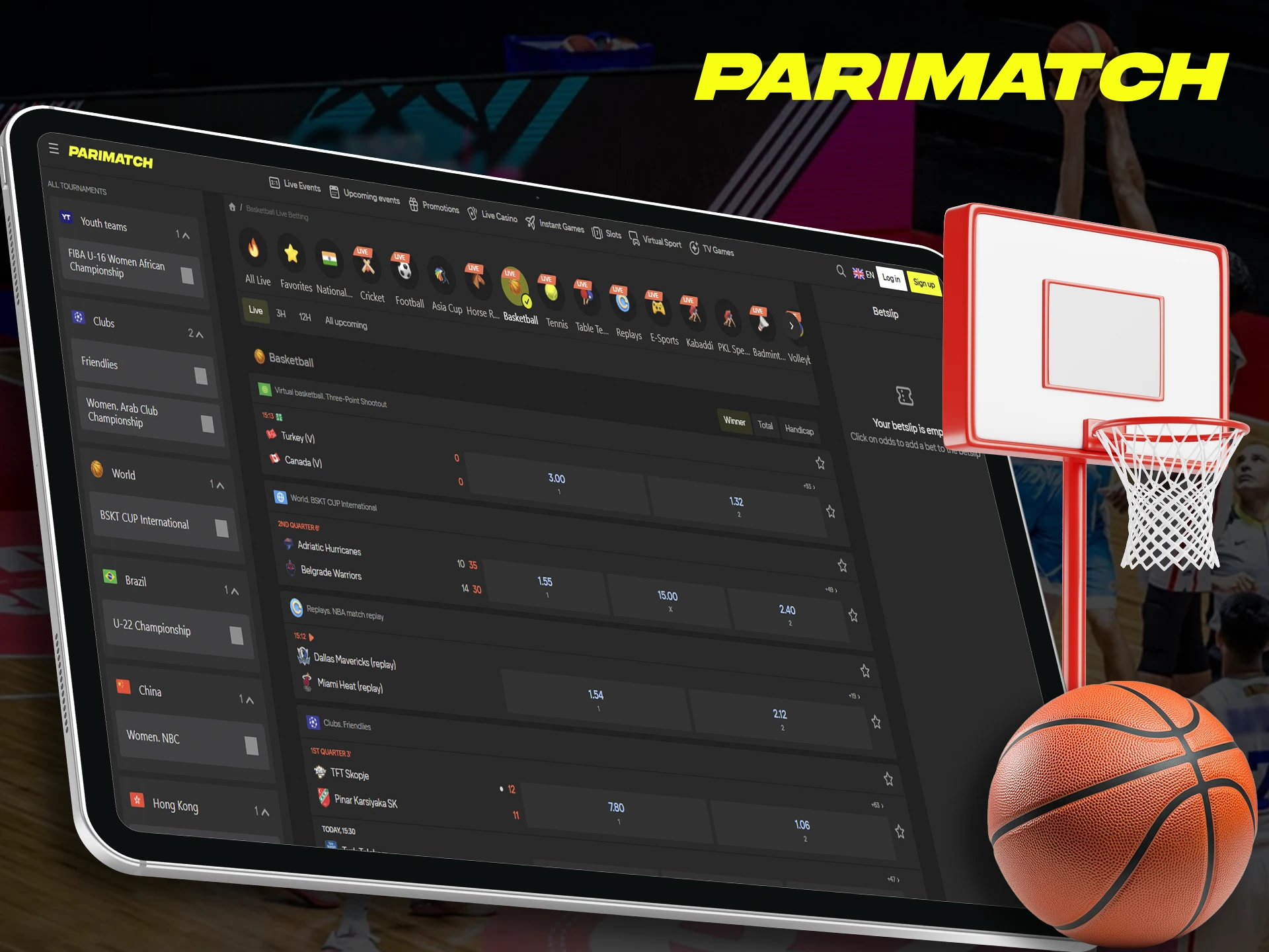 Place your bets on biggest basketball events via Parimatch.