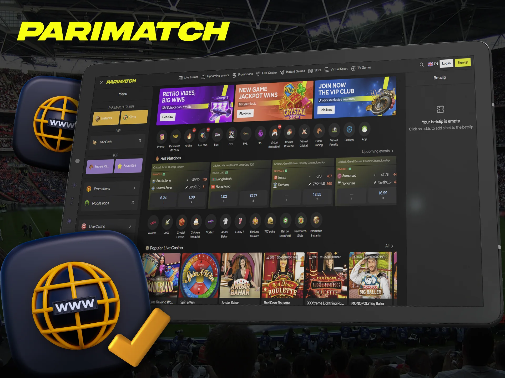 For betting and online casino games, players can use Parimatch official site, which has a simple thoughtful interface as well as a Hindi version especially for Indian users.