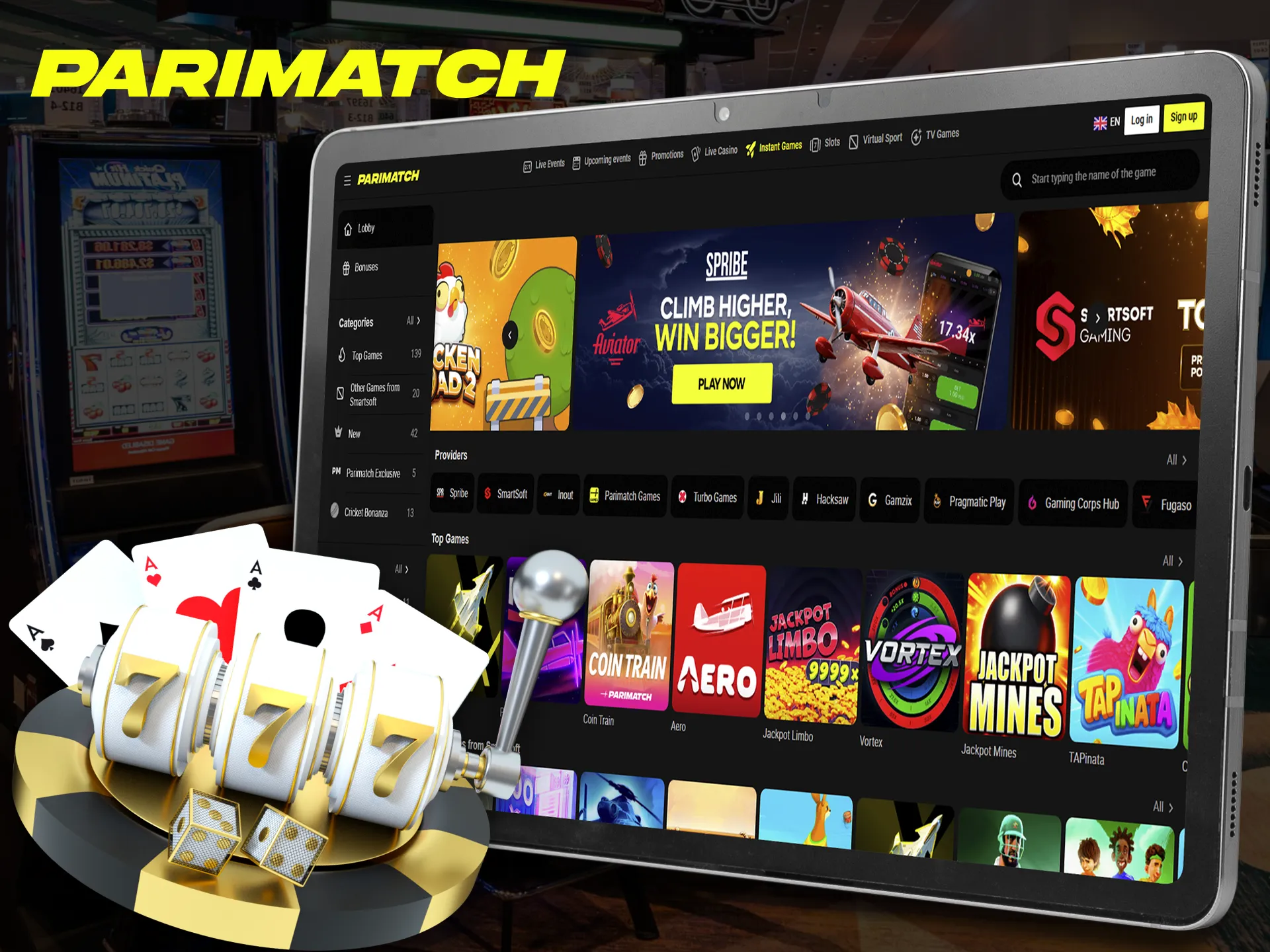 Check out the Parimatch casino online section if you are attracted to card and table games, slot machines and other exciting gambling activities.
