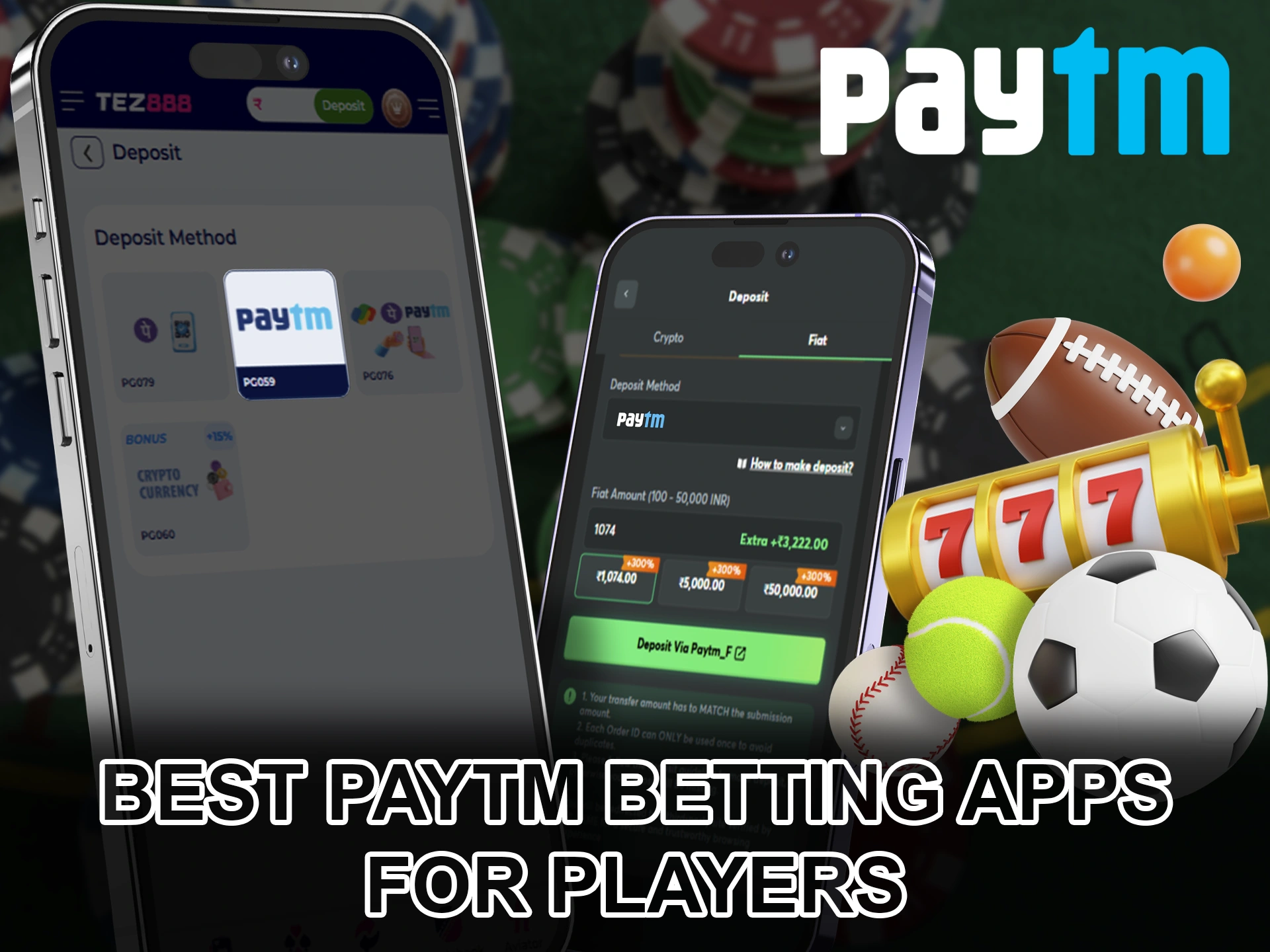 Use bookmaker betting apps with PayTm support.