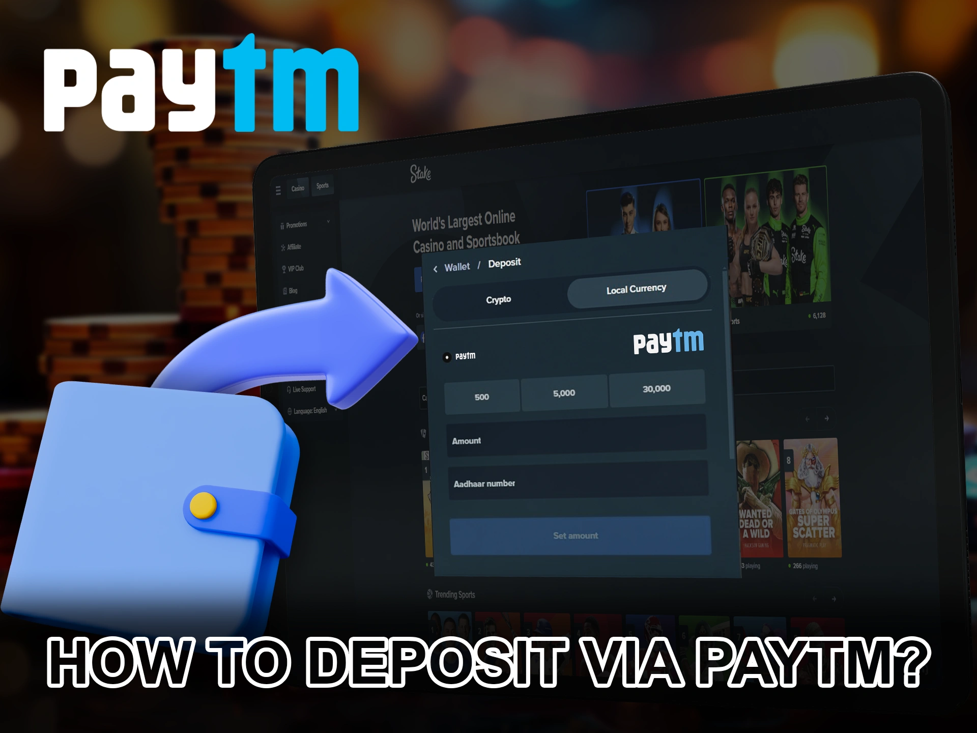 Find out how to top up your selected bookmaker account.