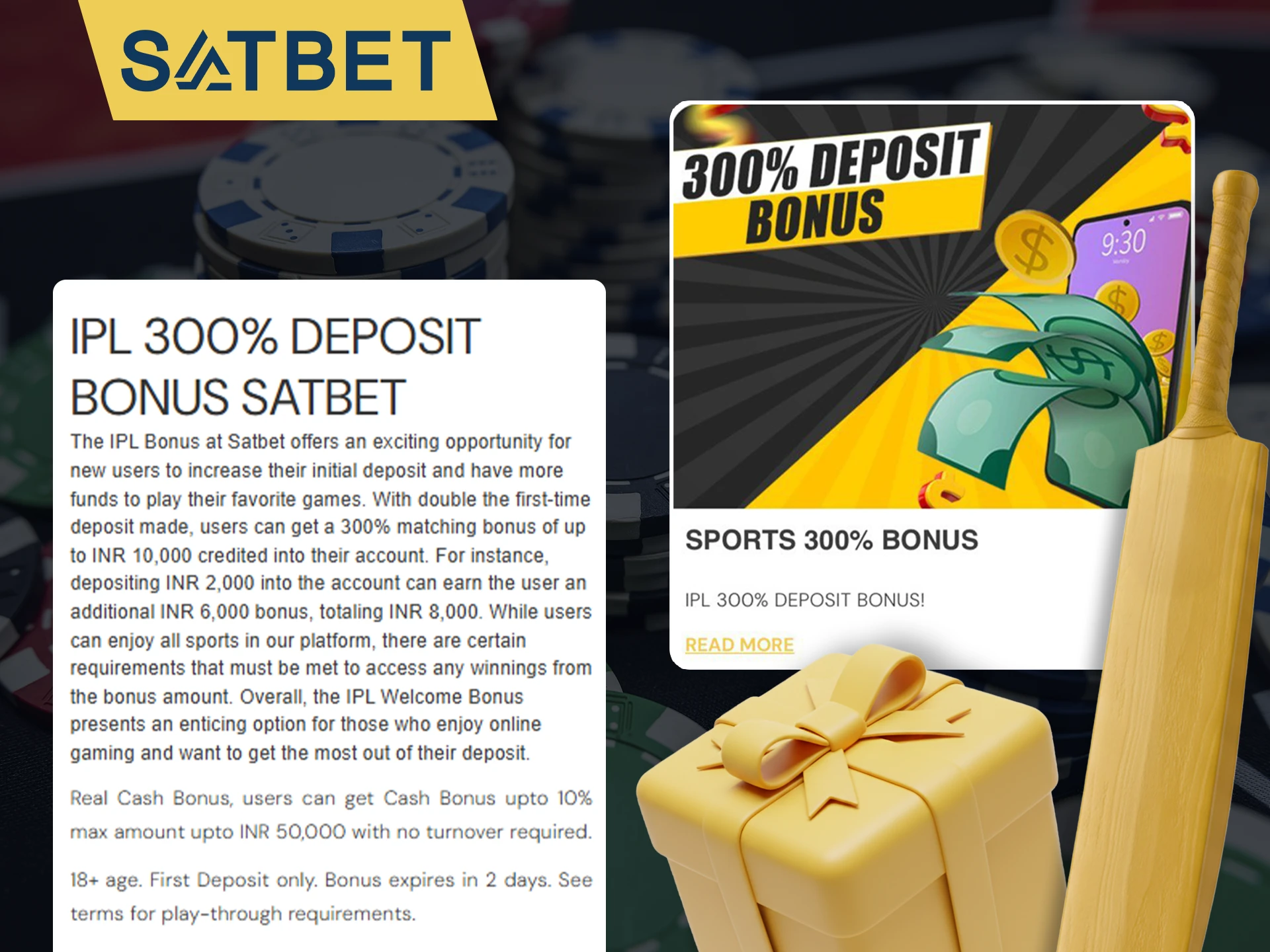 Place a winning sports bet with a bonus from Satbet.