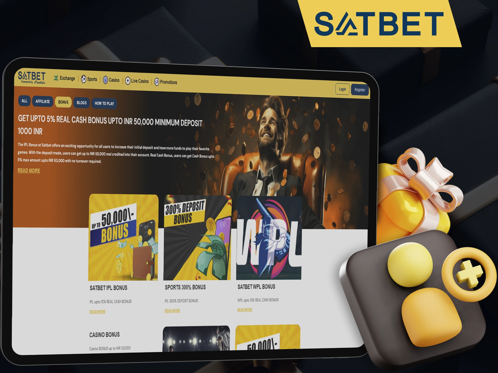 Create an account and get a betting bonus from Satbet.