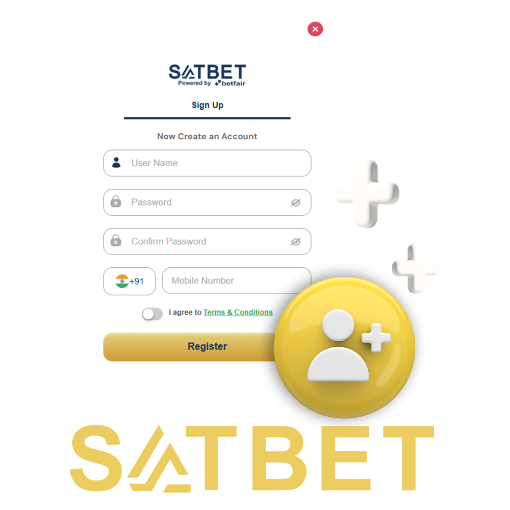 Register an account with Satbet to start betting.