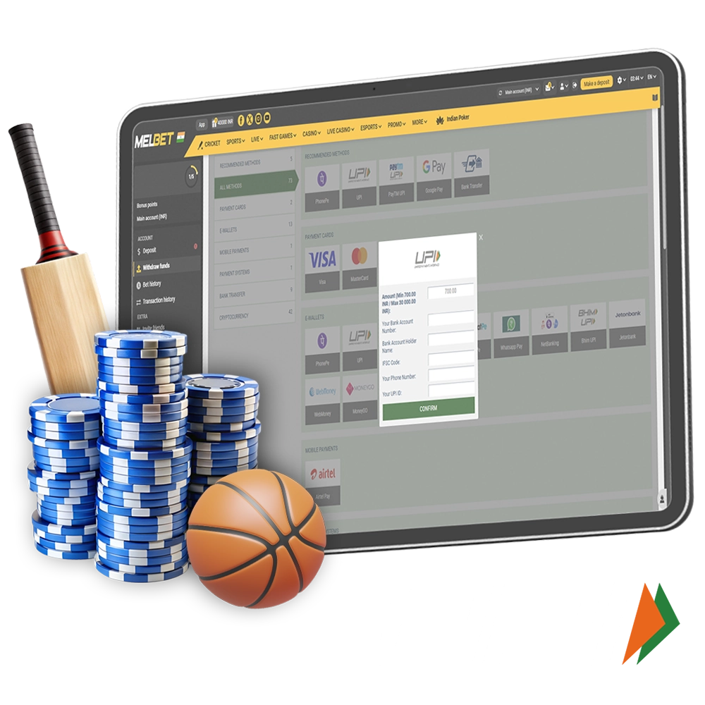 Learn about UPI payment method and the information you need to start betting.