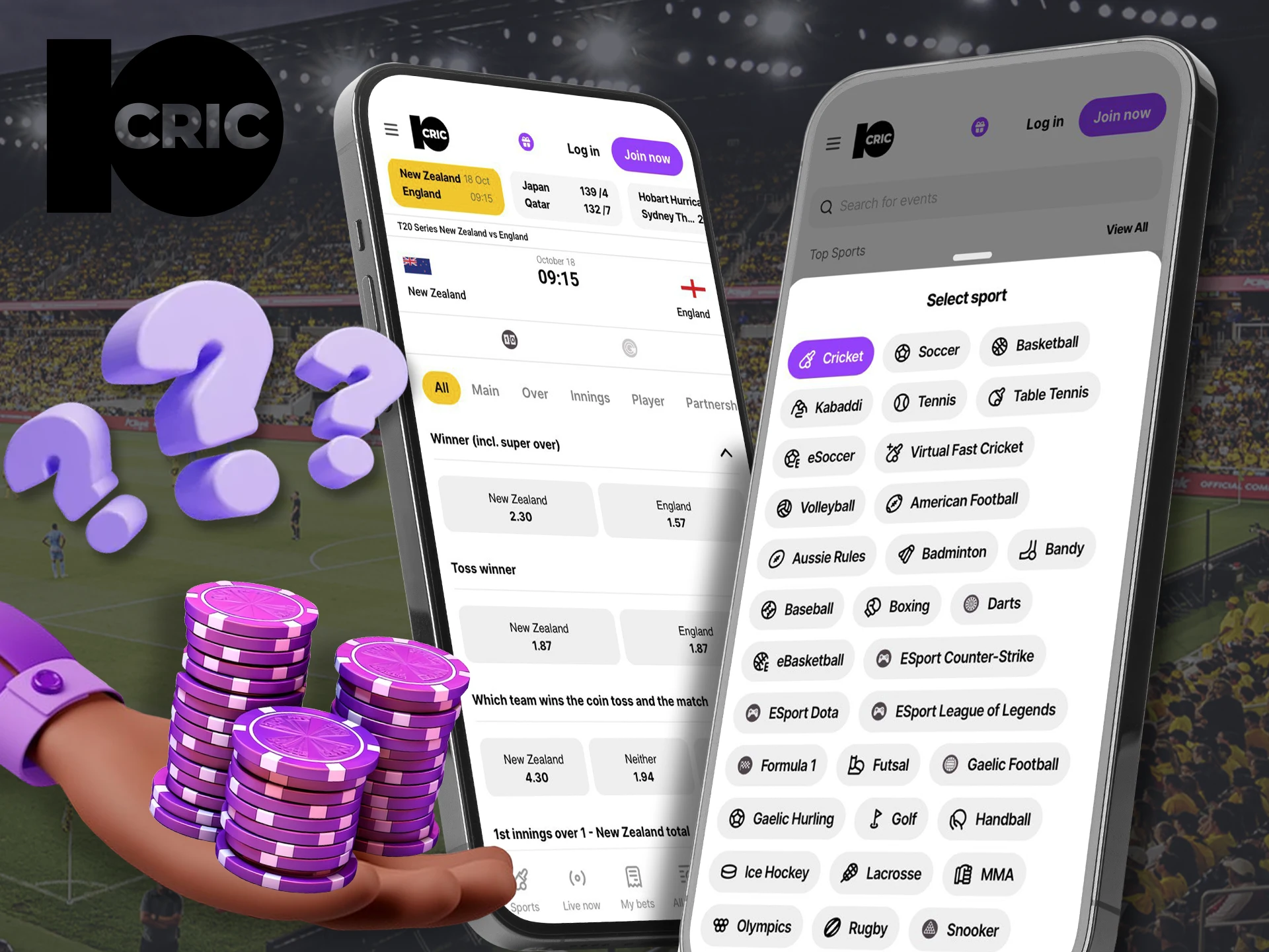 Find out how to place your first bet on the 10Cric app.