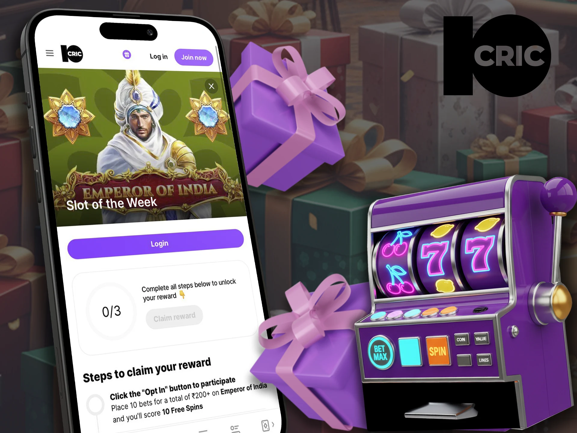 Hit the jackpot in the 10Cric app using the bonus.