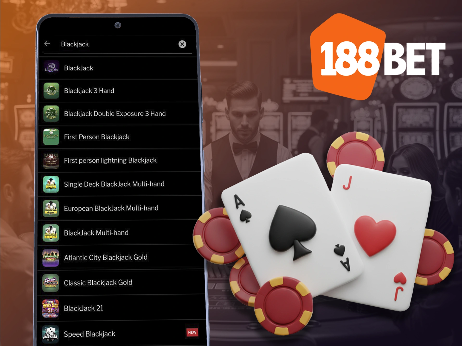 Good luck awaits you when you bet on blackjack with the 188bet app.