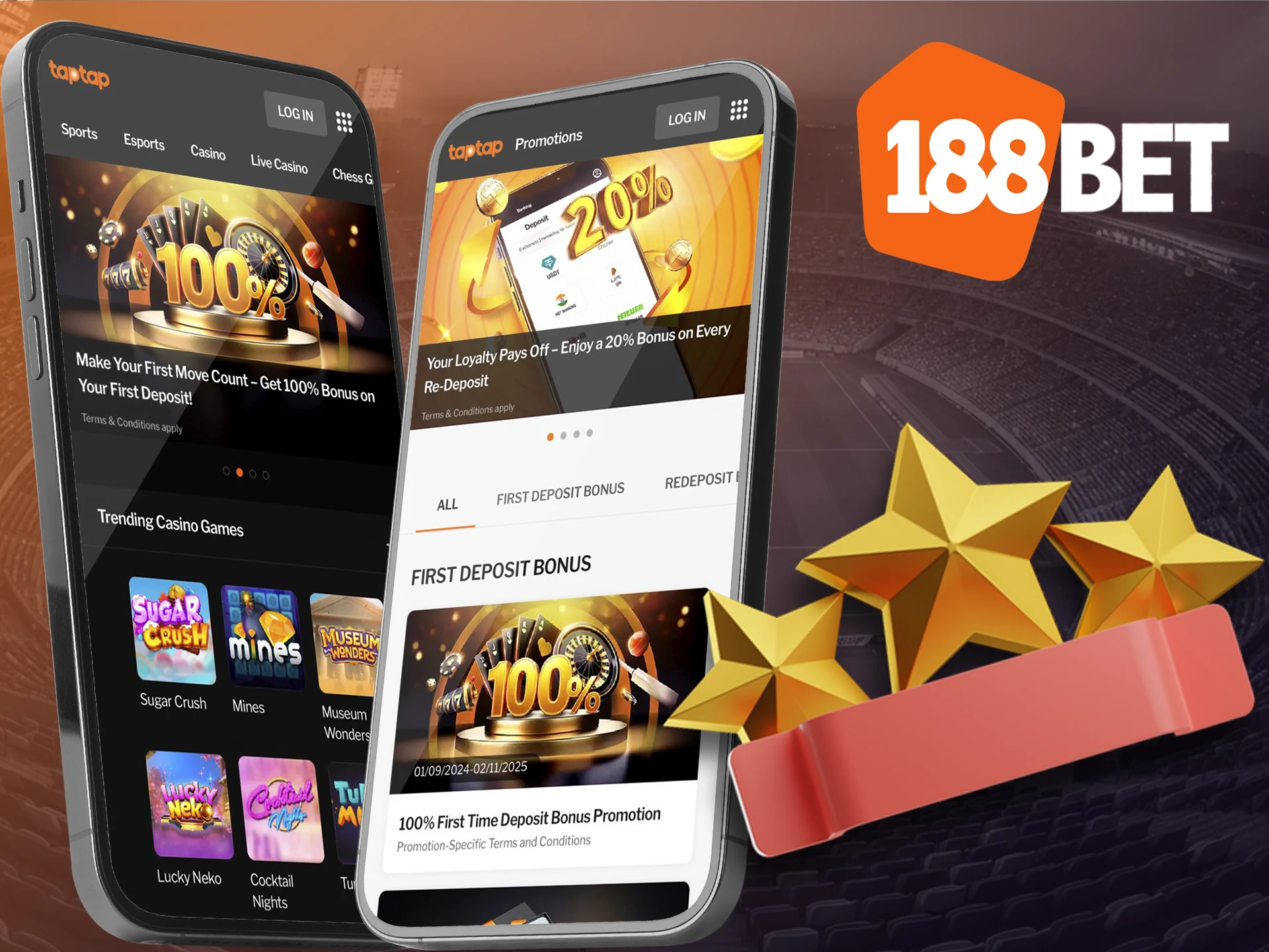 Discover all the benefits of betting with the 188bet app.