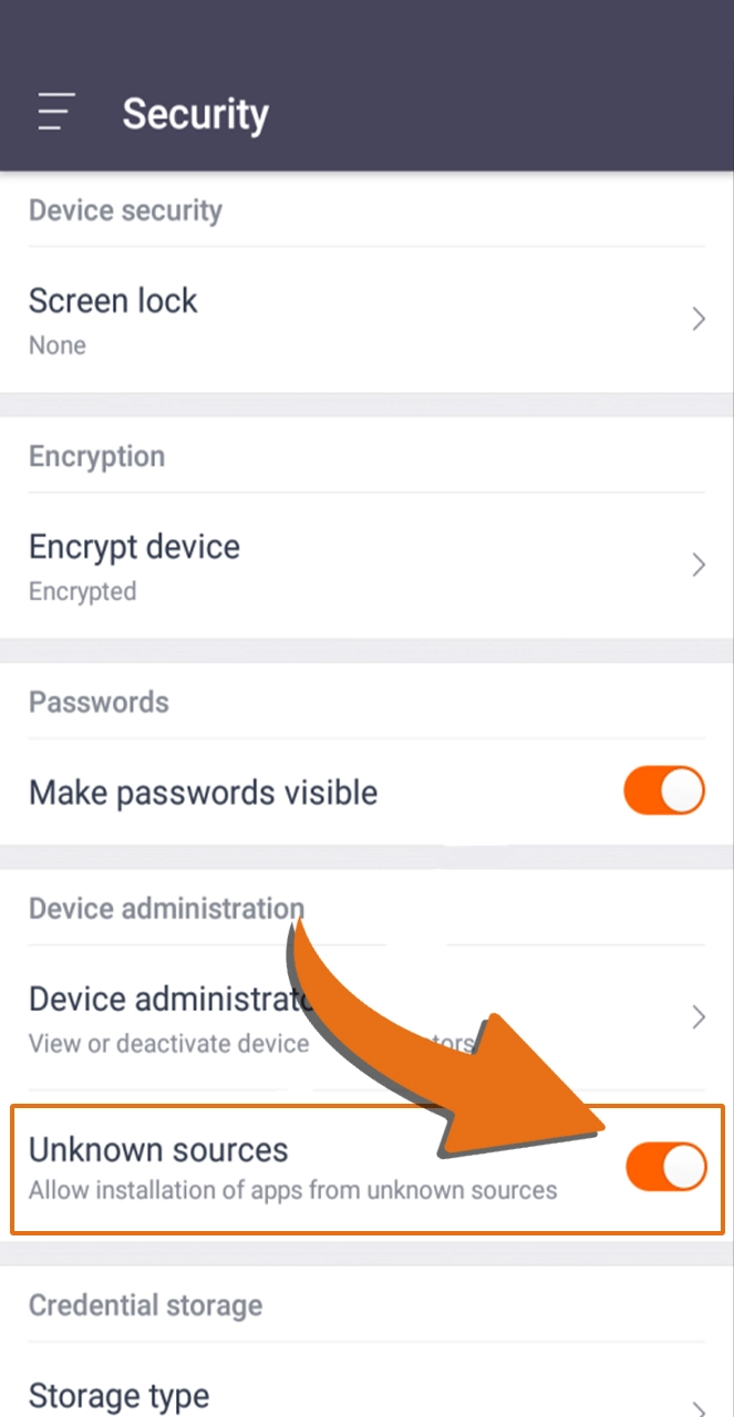 Allow smartphone installation of 188bet from unknown sources.