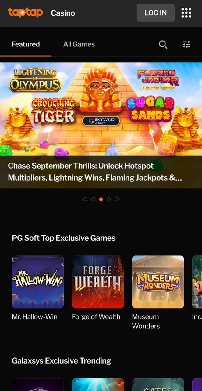 Explore the available casino games in the 188bet app.