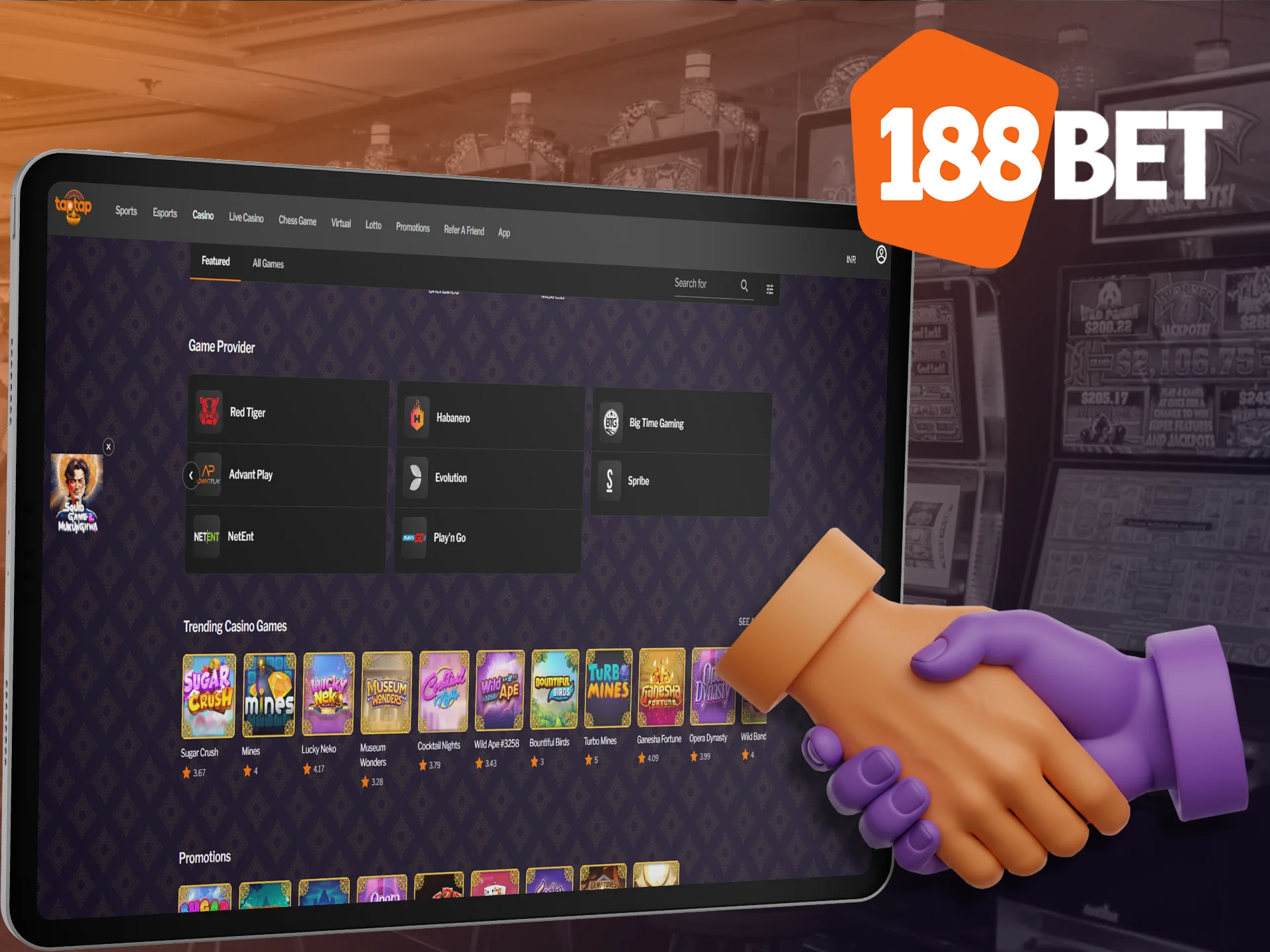 Meet the providers represented at 188bet.