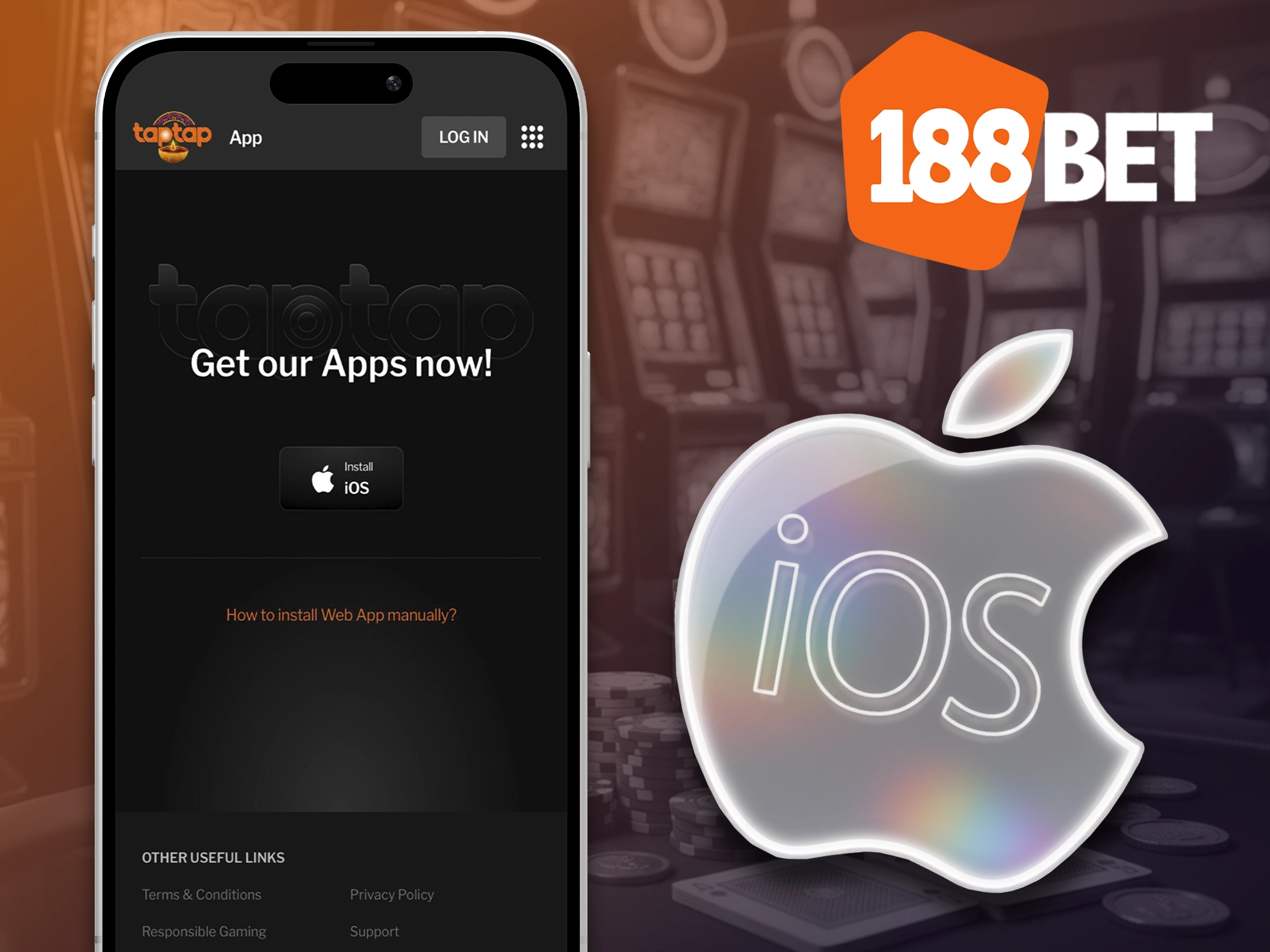 Use your iOS device to start betting with the 188bet app.