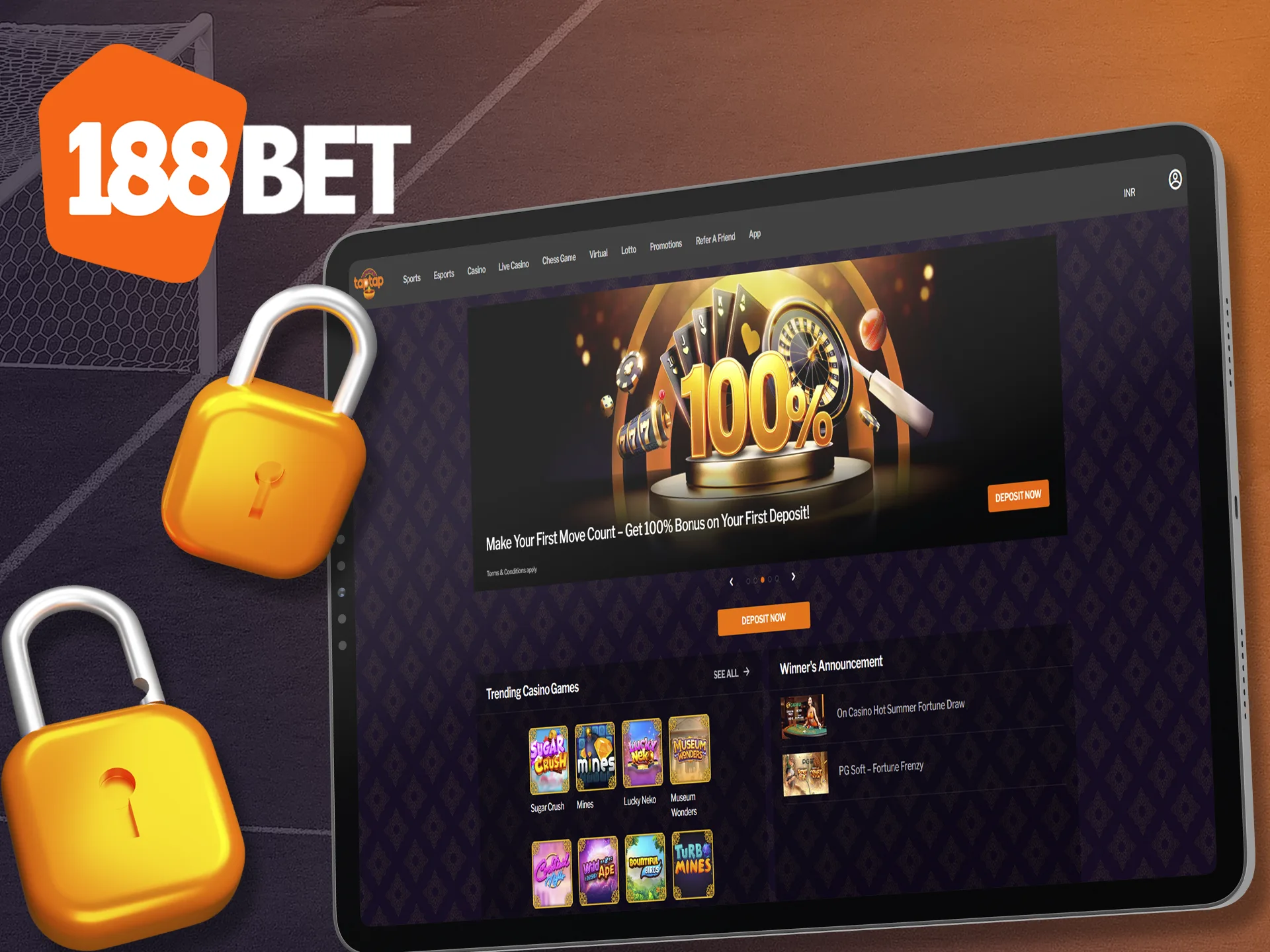 Make secure and safe predictions and bets only at 188bet.