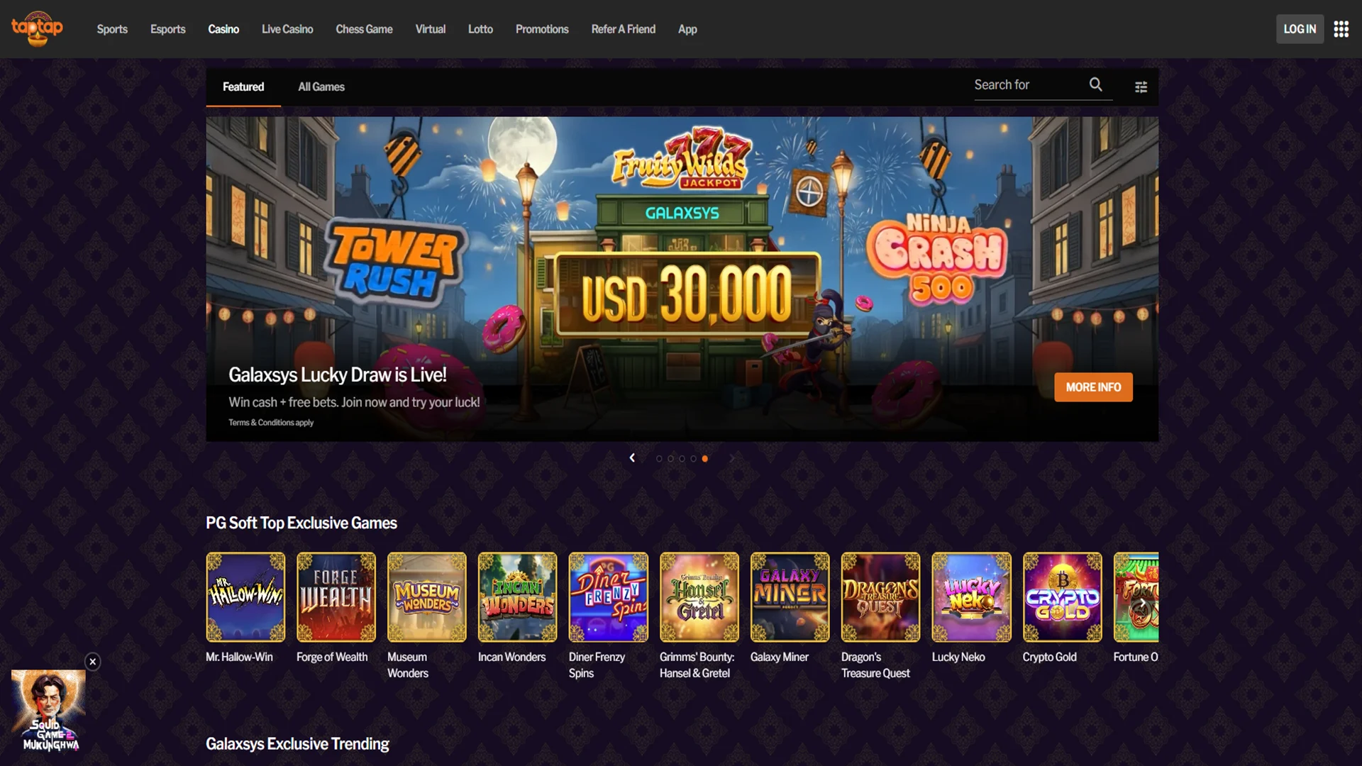 Find your favorite games in the 188bet casino section.