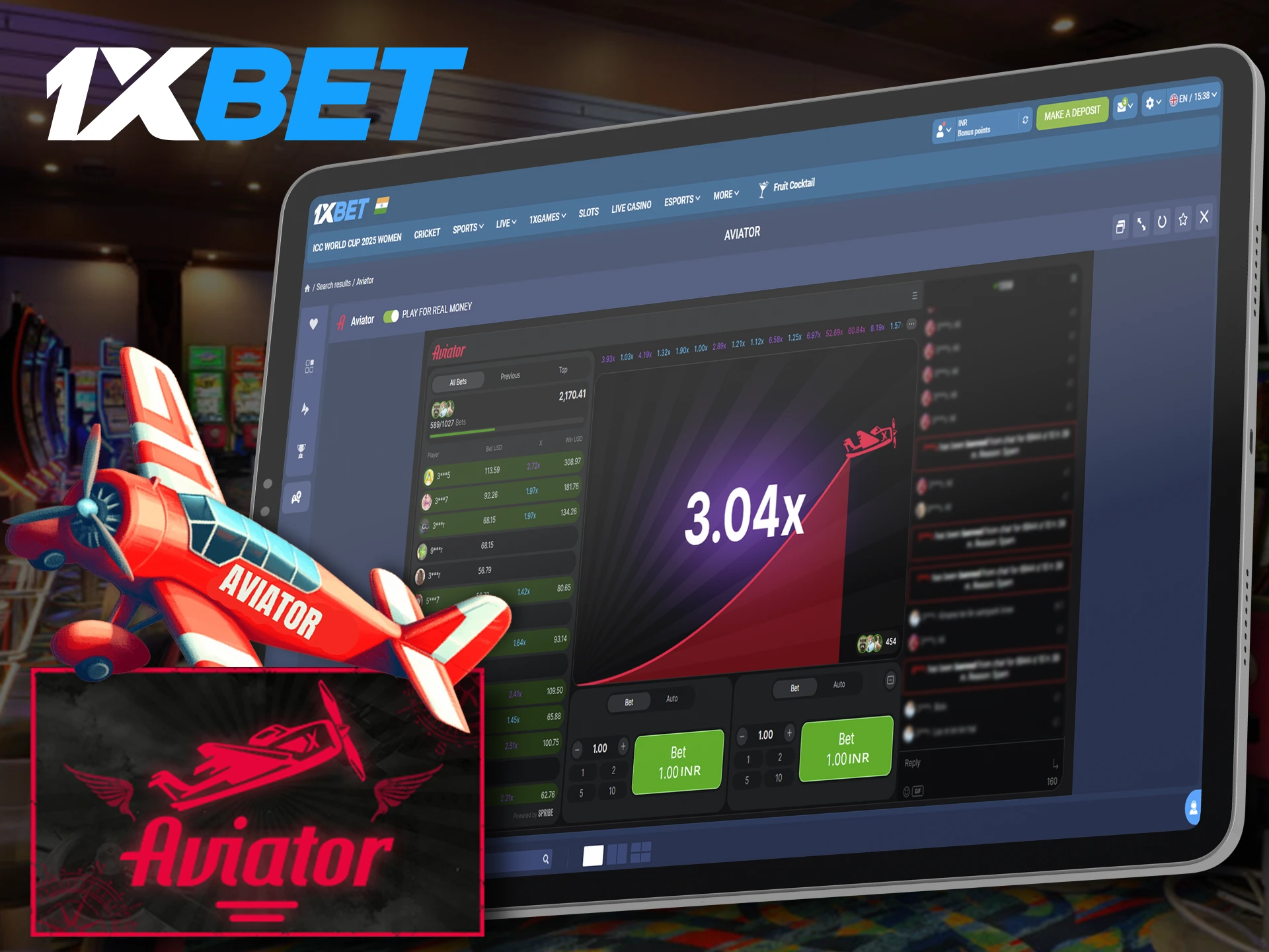 1xBet offers Aviator, an exciting online game combining elements of luck and strategy.
