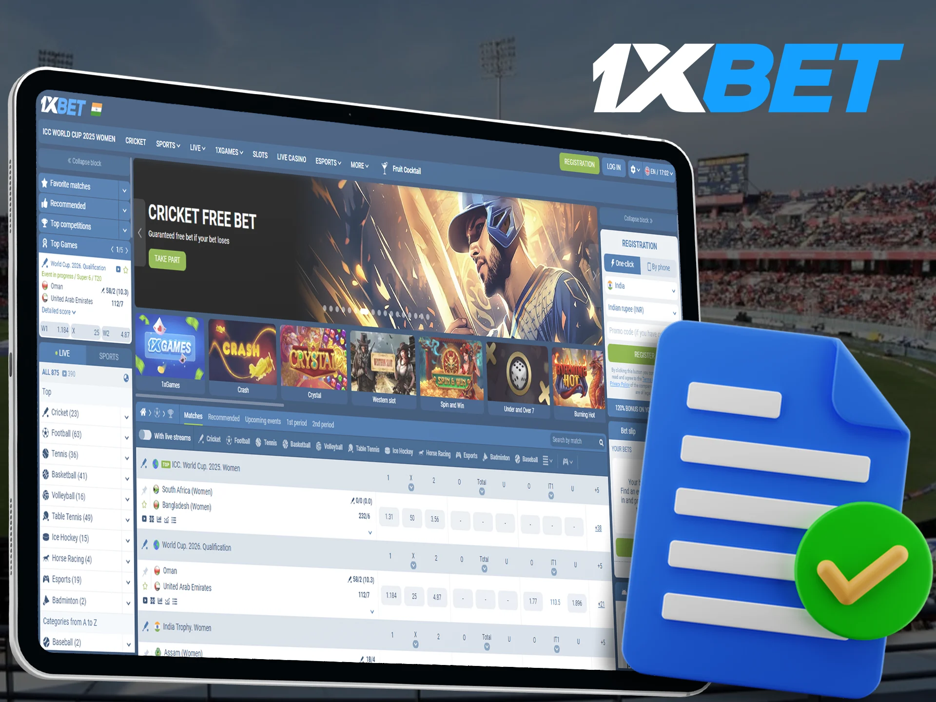 Experience the incredible emotions of high odds and the best slot games from 1xBet Casino.