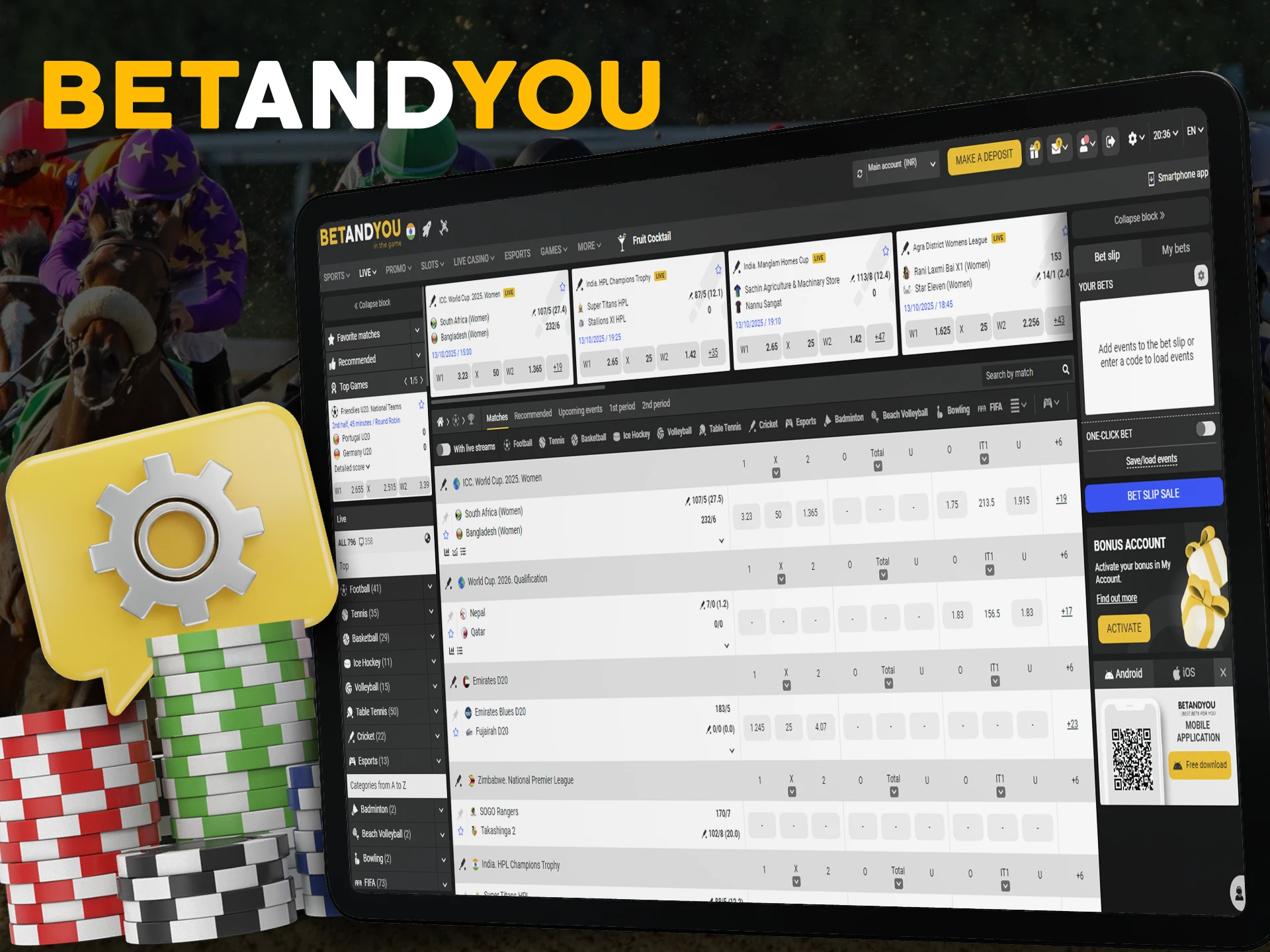 Choose for yourself the popular sports betting options at Betandyou.