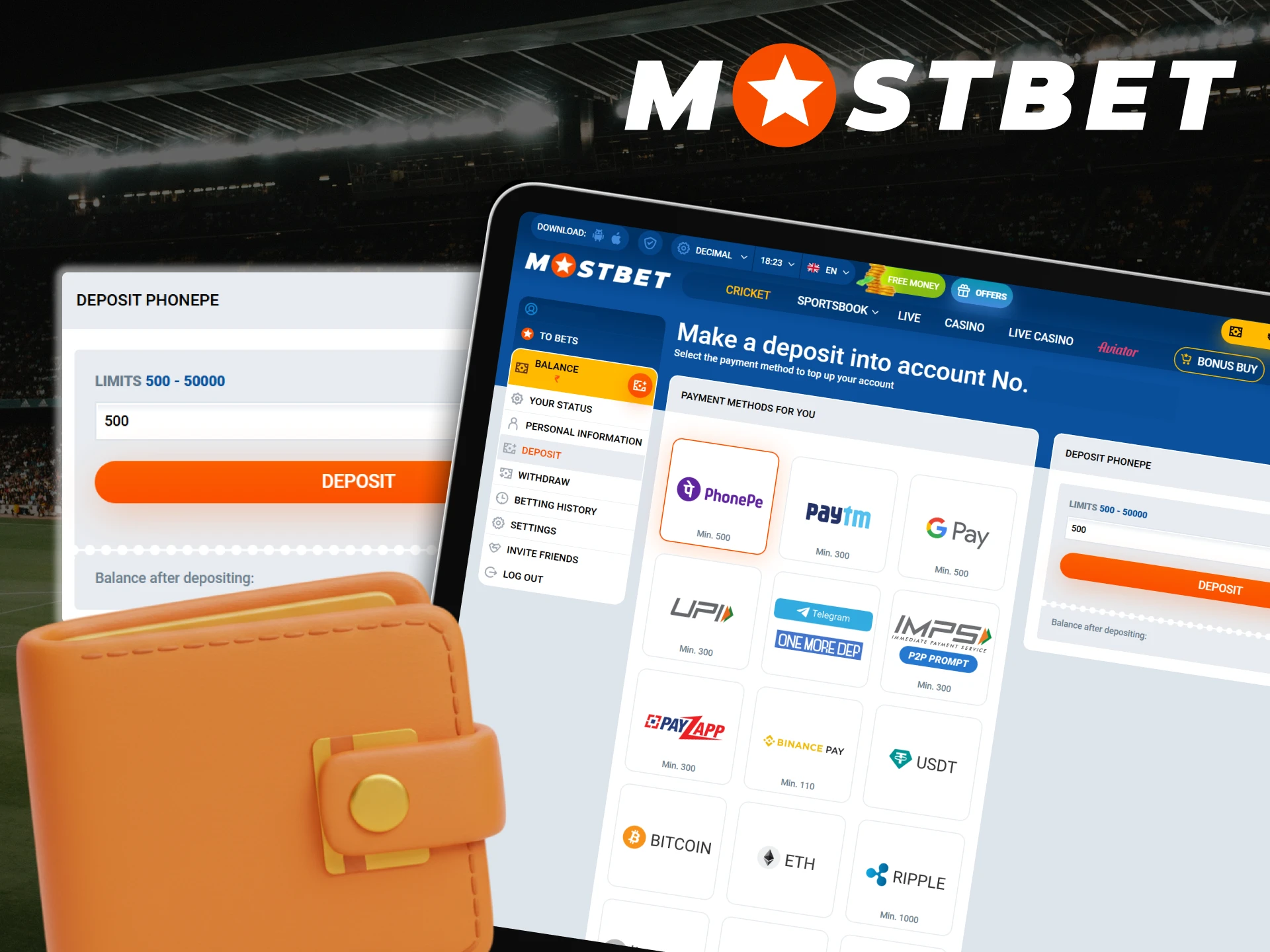 To make a deposit at Mostbet is a simple process.