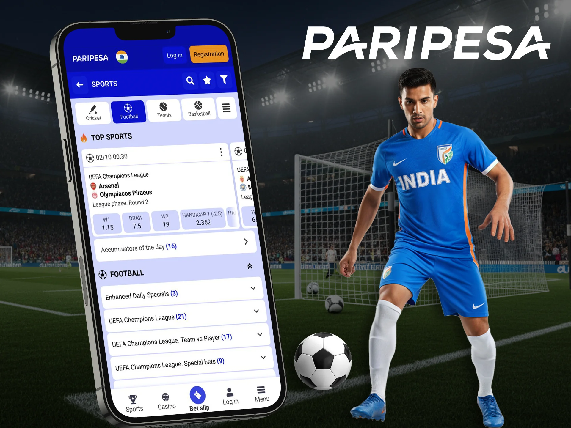 Predict the outcomes of football matches with the Paripesa app.