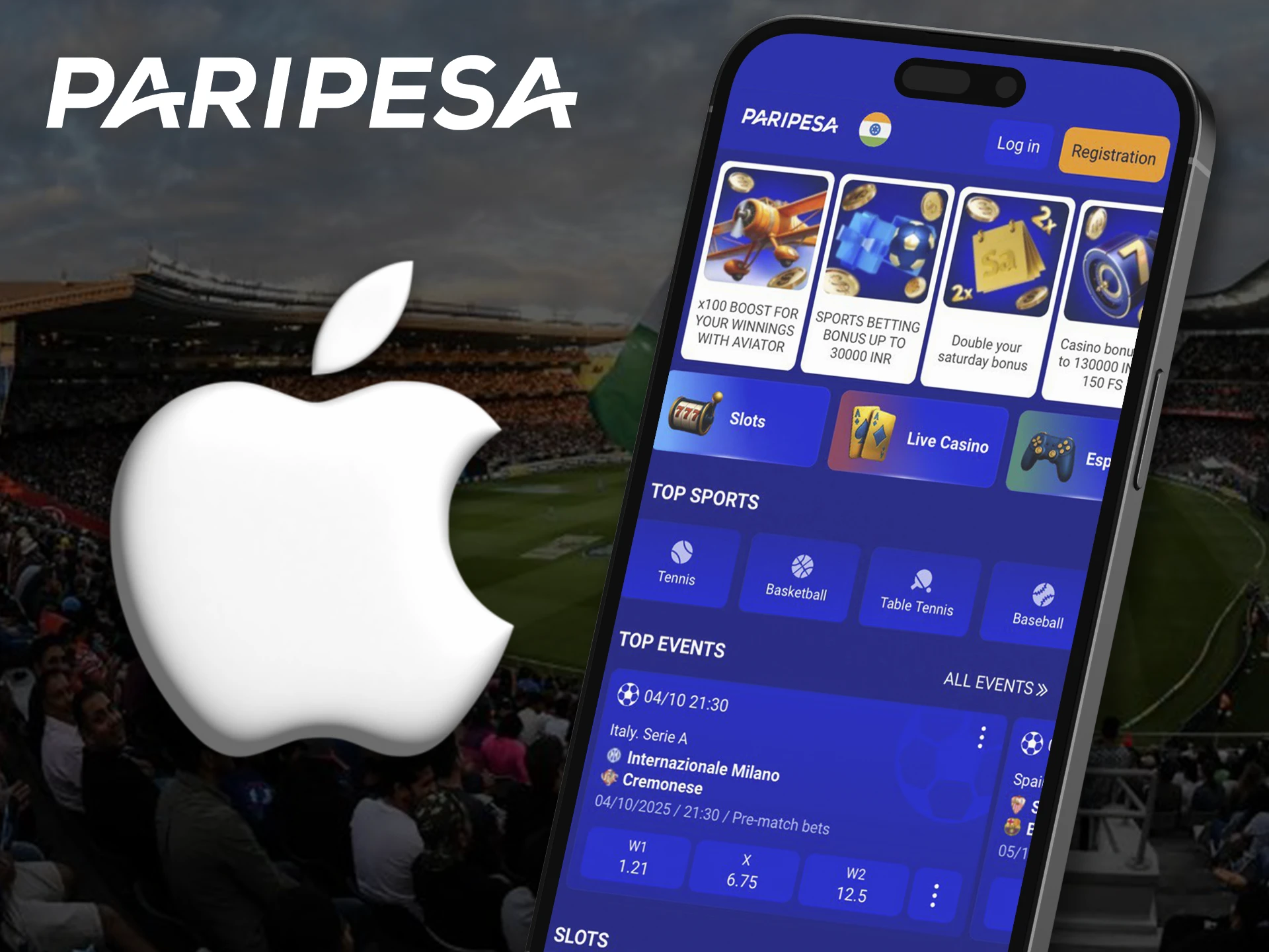 Get quick access to betting with the Paripesa app.