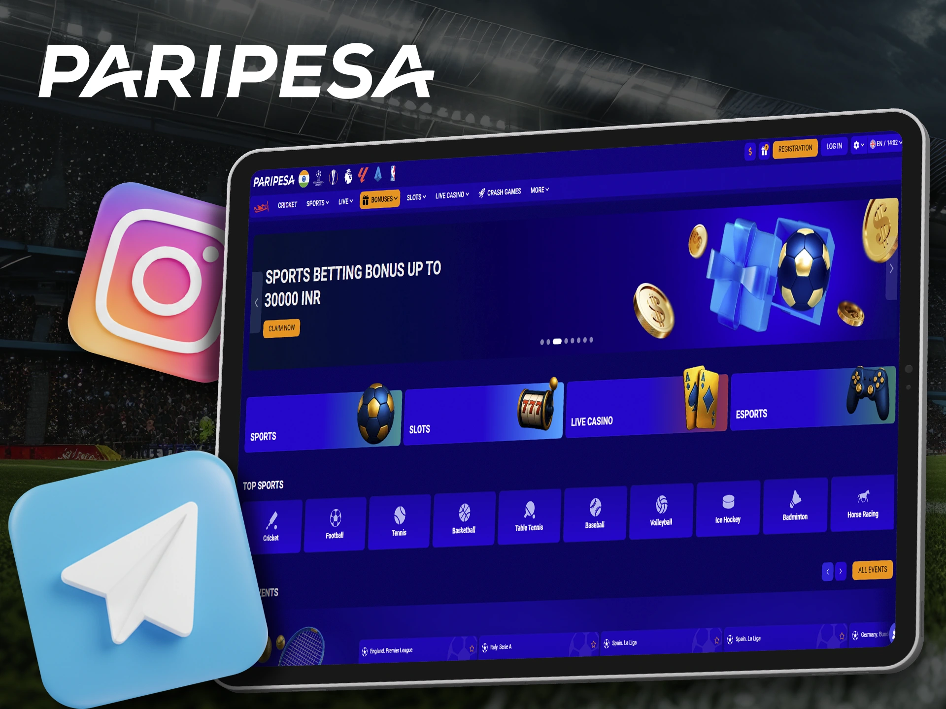 Follow Paripesa's latest news on social media.