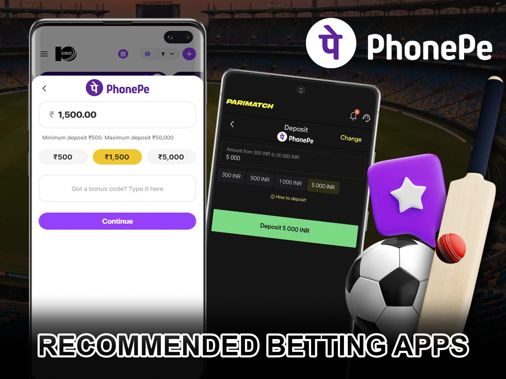 Start betting now with one of the apps with PhonePe.