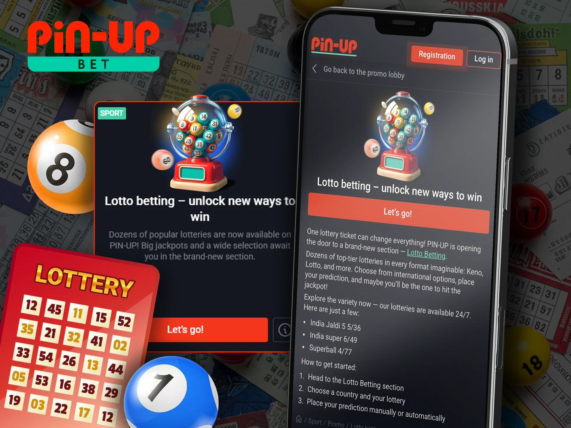 Luck awaits you in lotteries with a bonus from the Pin Up app.