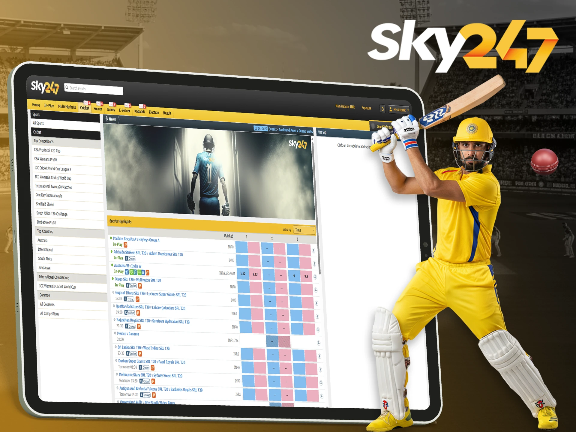 Choose a winning team for your bet on Sky247.
