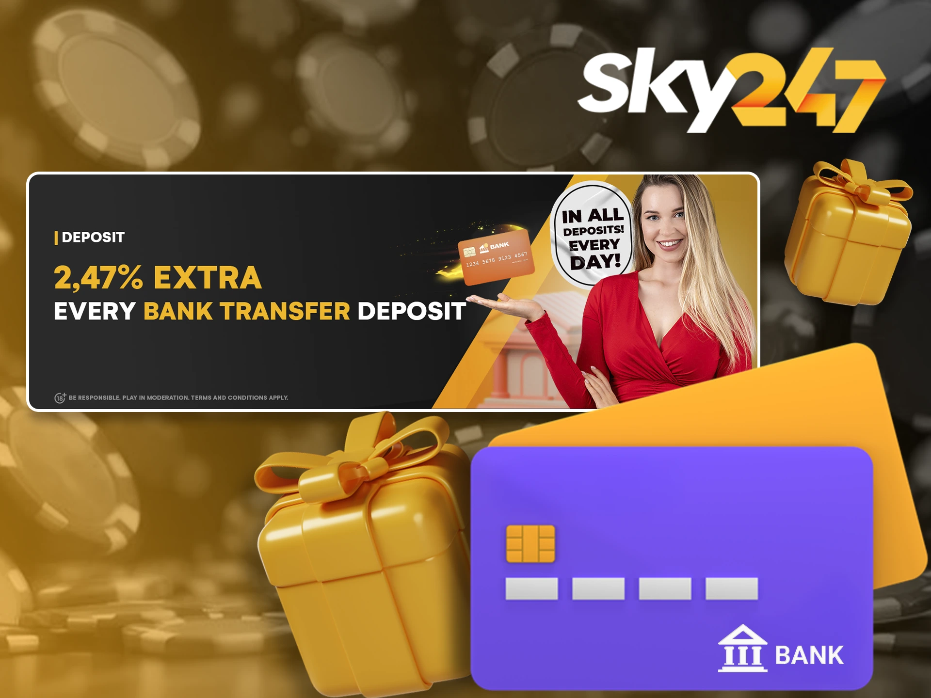 Extra bonus awaits you in your personal Sky247 account.