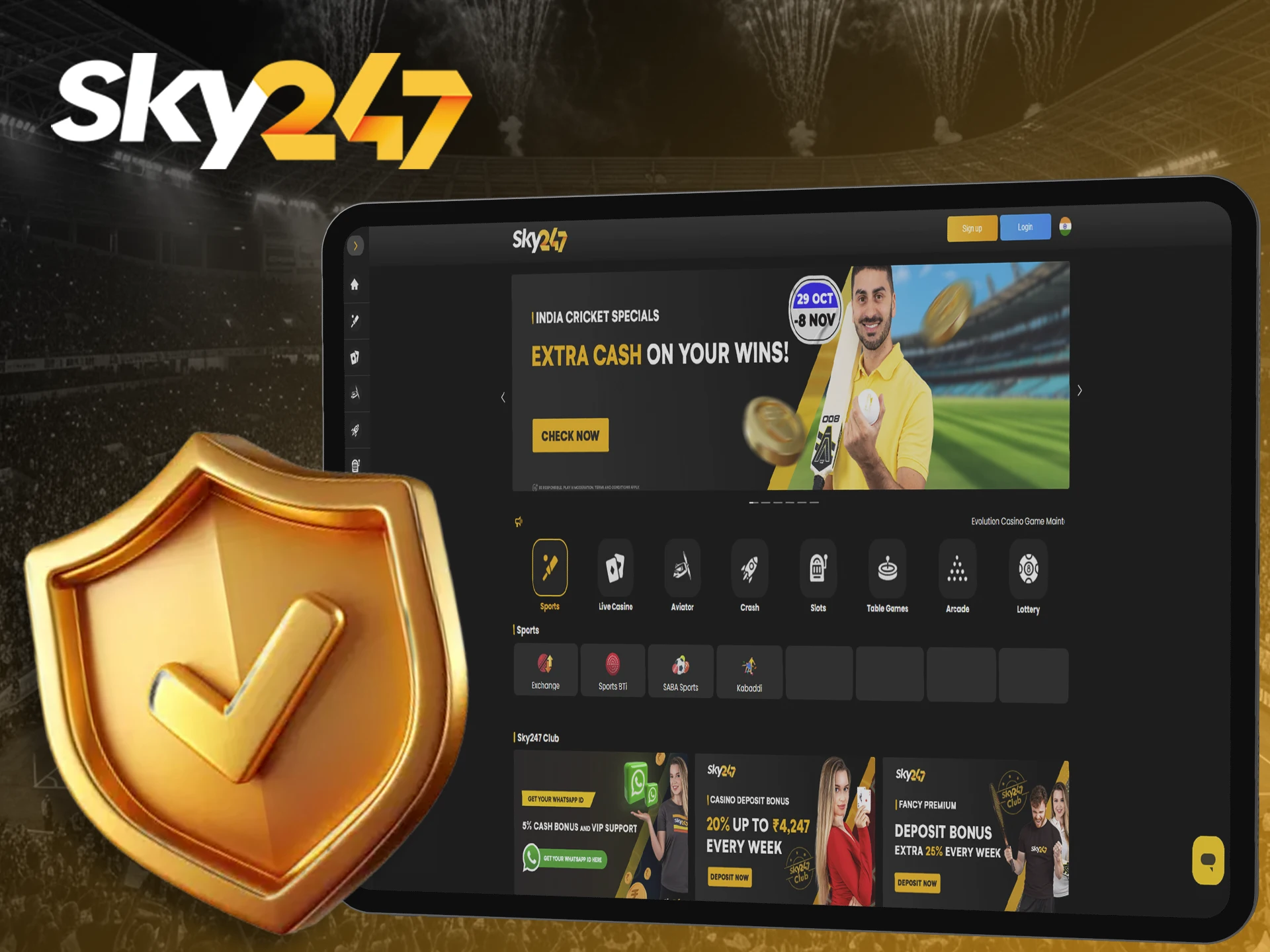 Play and win with safe bets at Sky247.