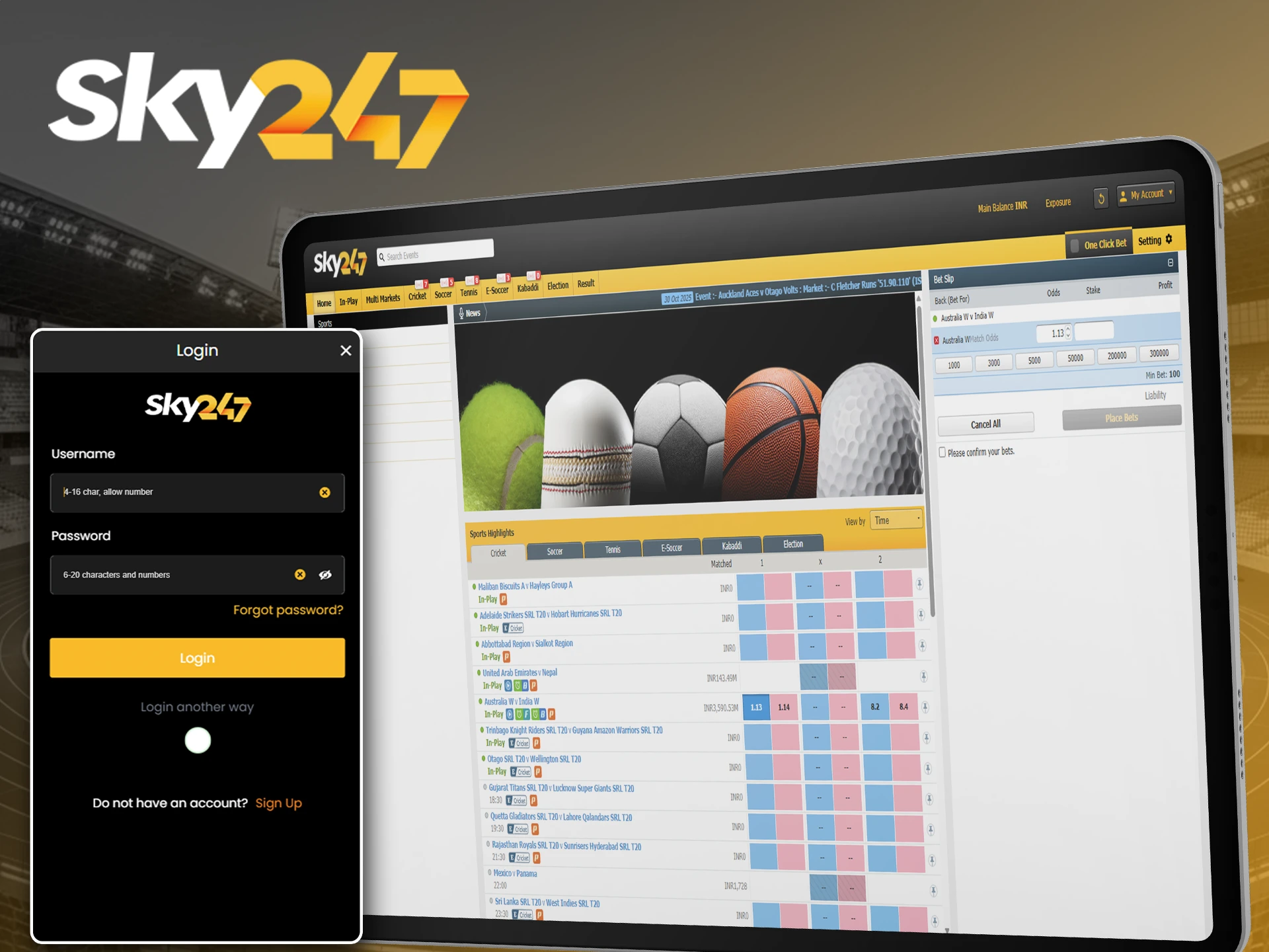 Find out how to start betting now at Sky247.