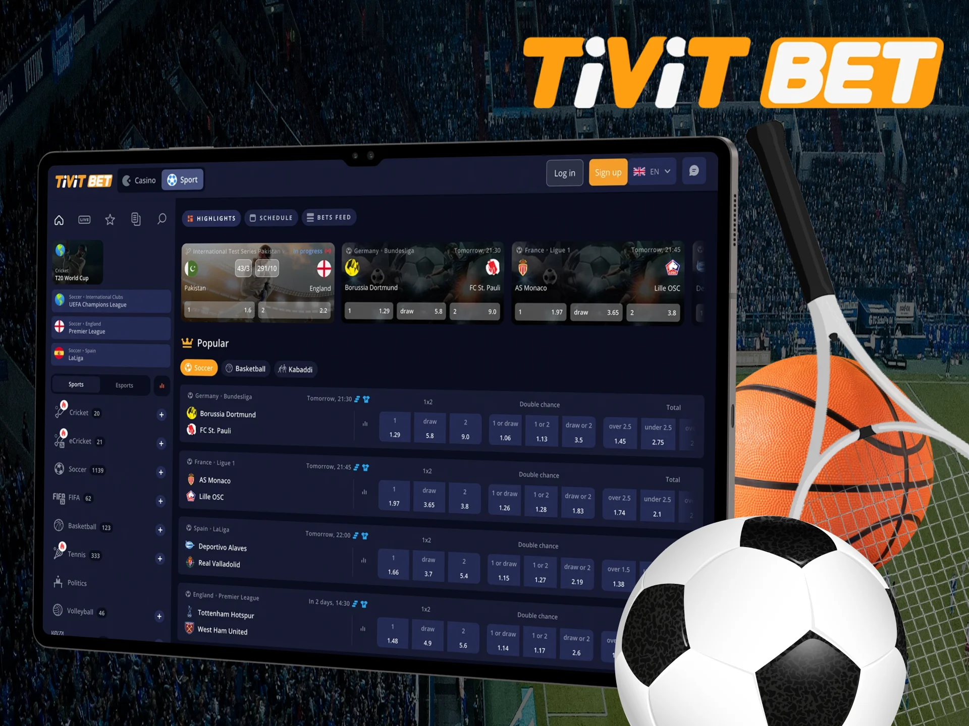 Find your favorite game from the popular ones at Tivitbet.
