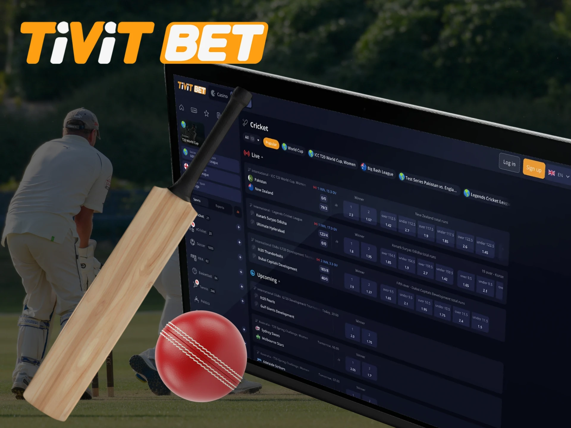 Place your bets on your favorite cricket teams at Tivitbet.
