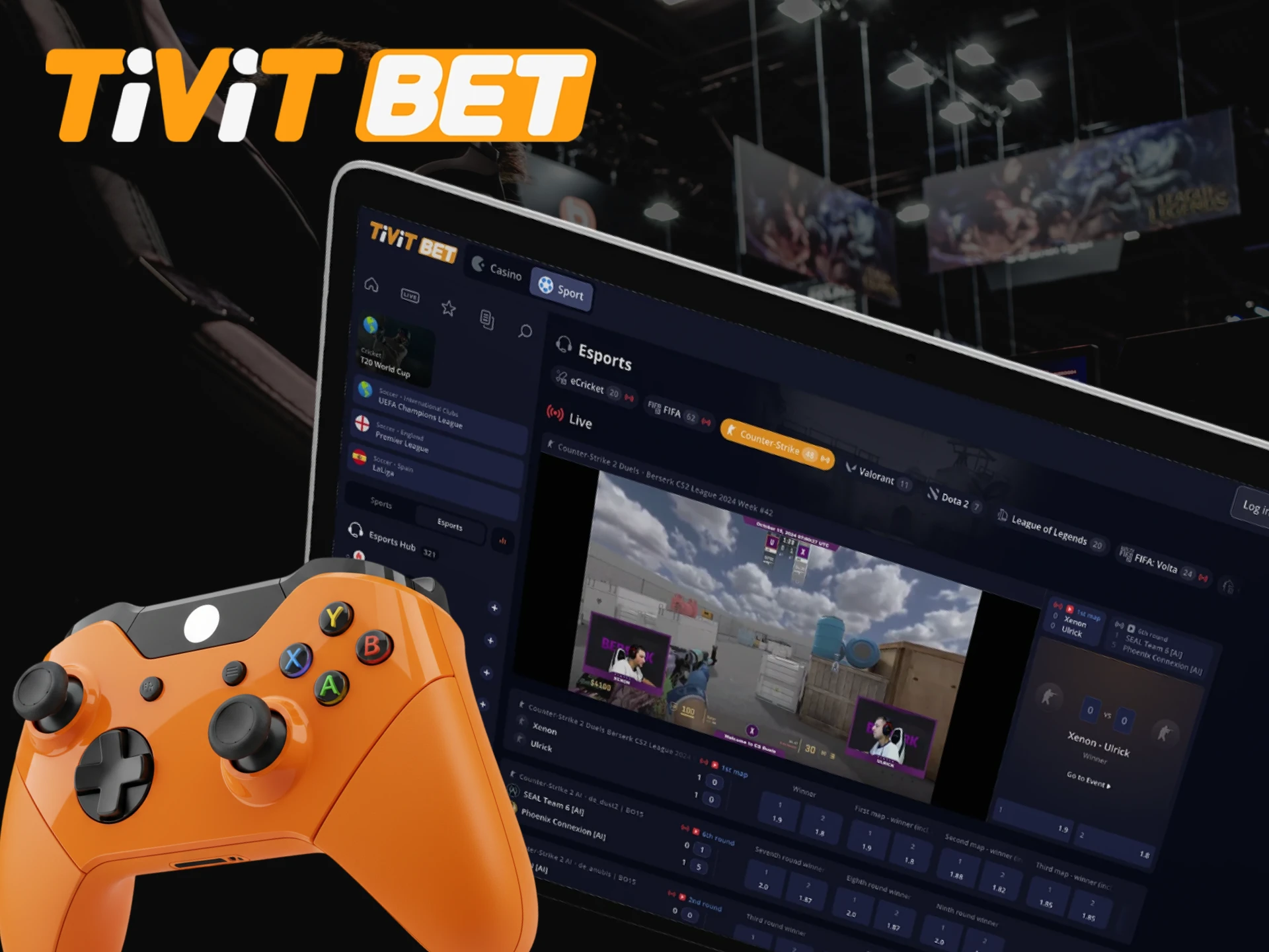 Move to the winning team by betting on Esports at Tivitbet.