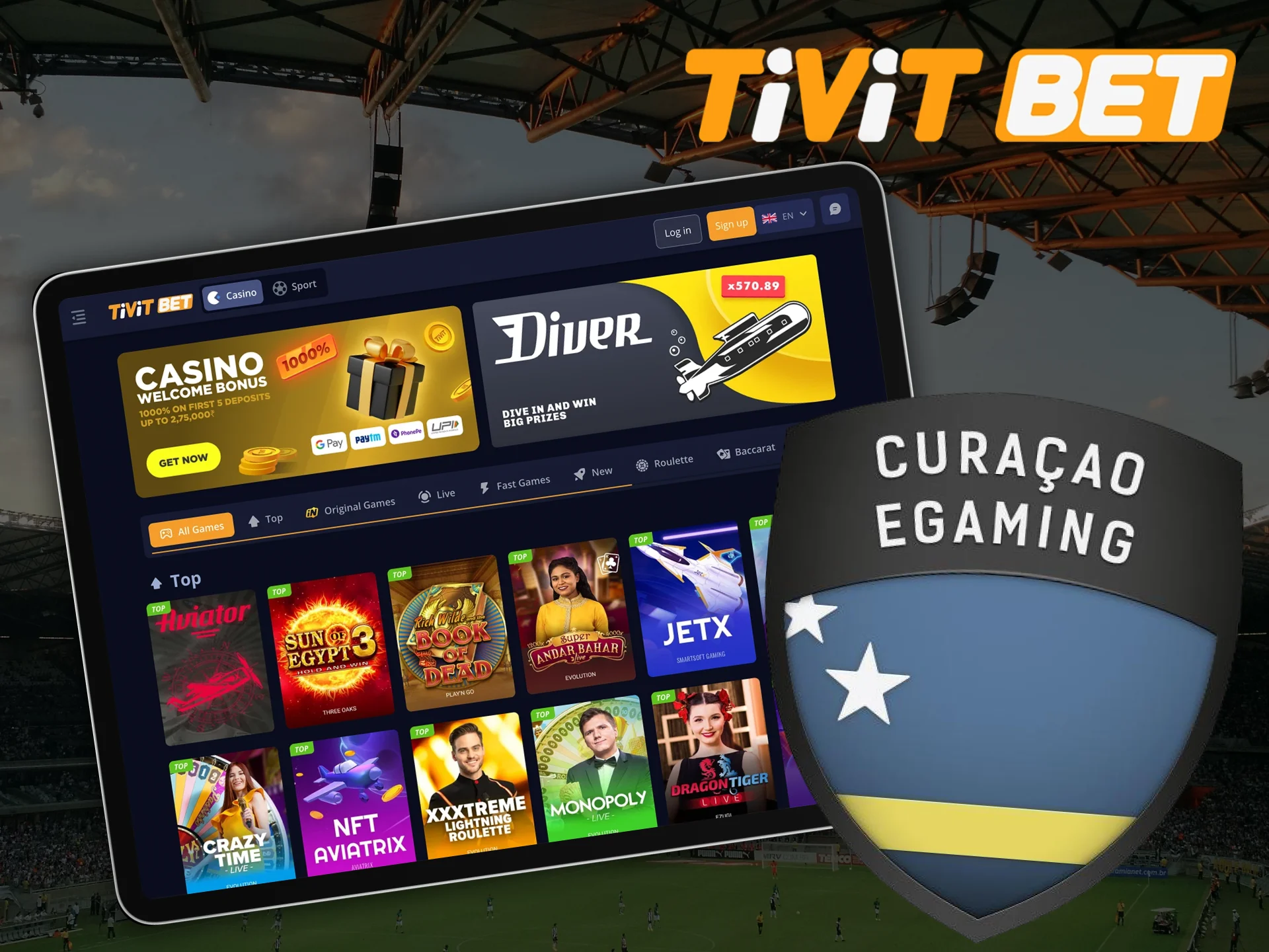 Tivitbet is completely legal in India.