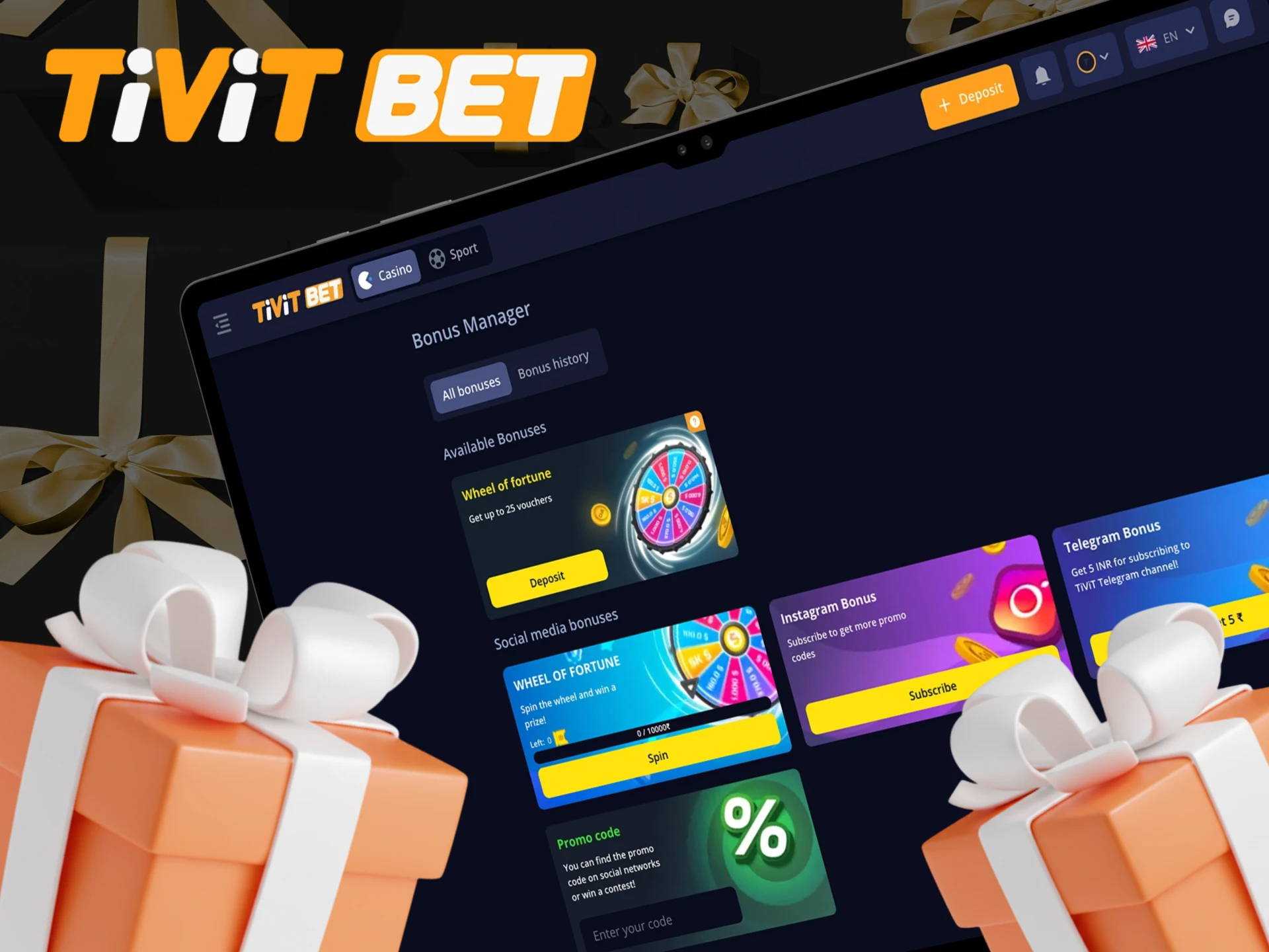 Exclusive bonuses for new players are already waiting at Tivitbet.