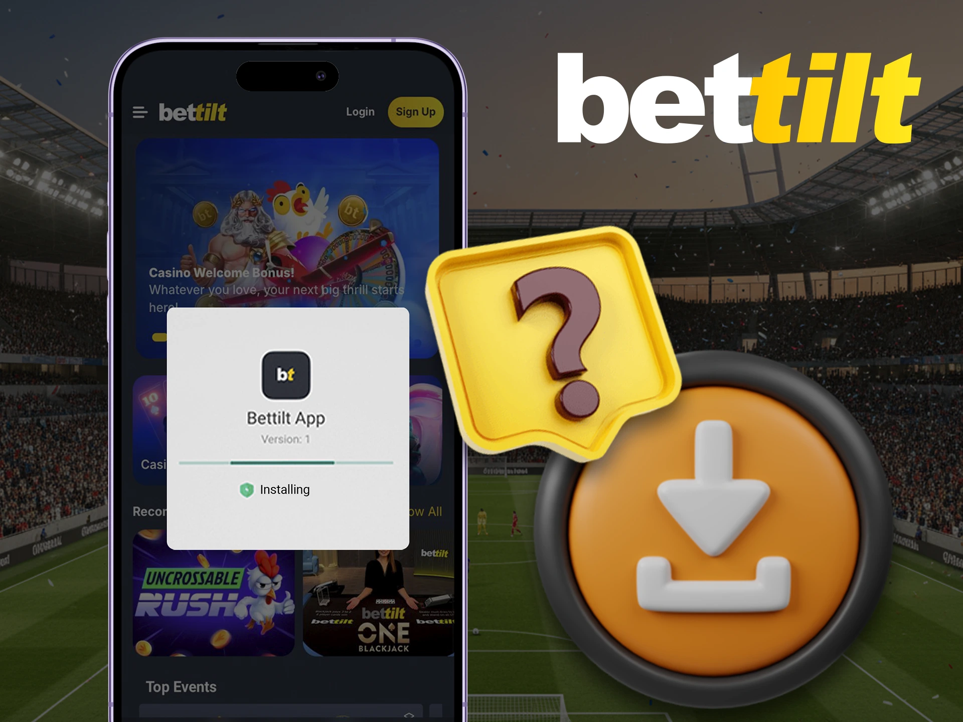 Install the Bettilt application following the instructions.