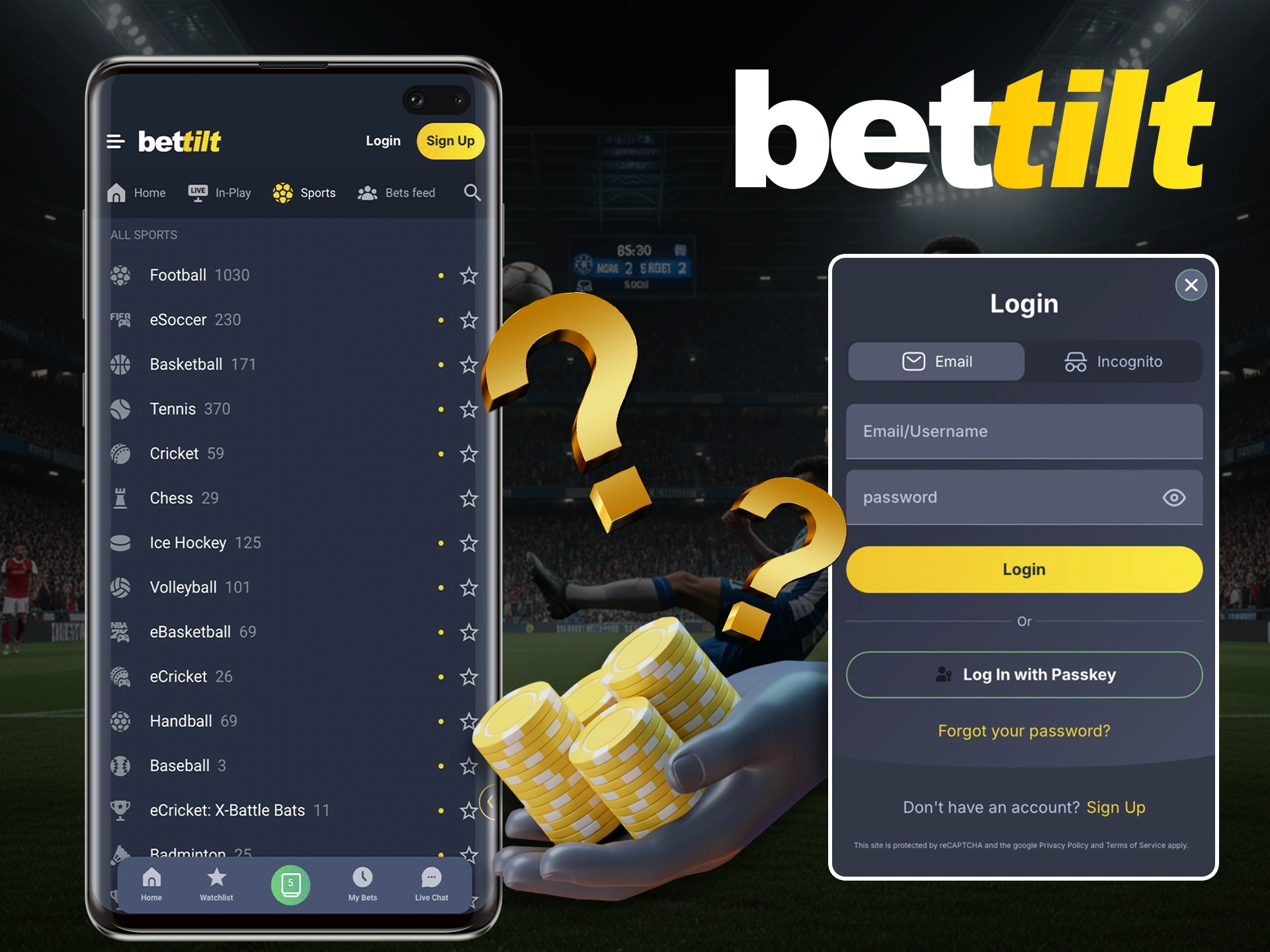Go to betting in the Bettilt app and place winning bets.