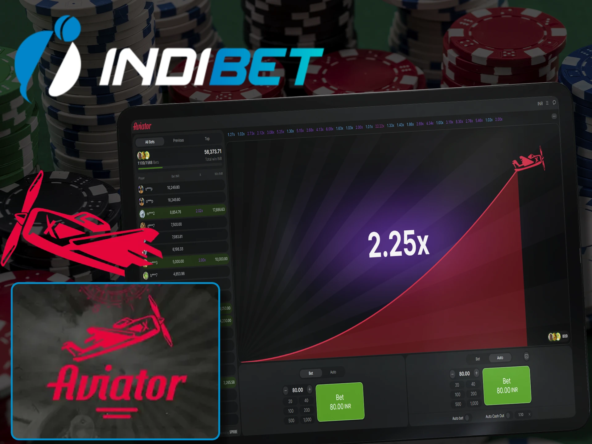 Get the best multipliers on Aviator at Indibet.