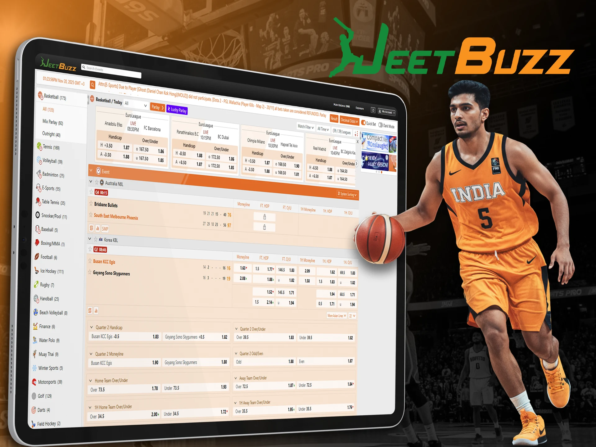 Choose your favorites for basketball betting at JeetBuzz.