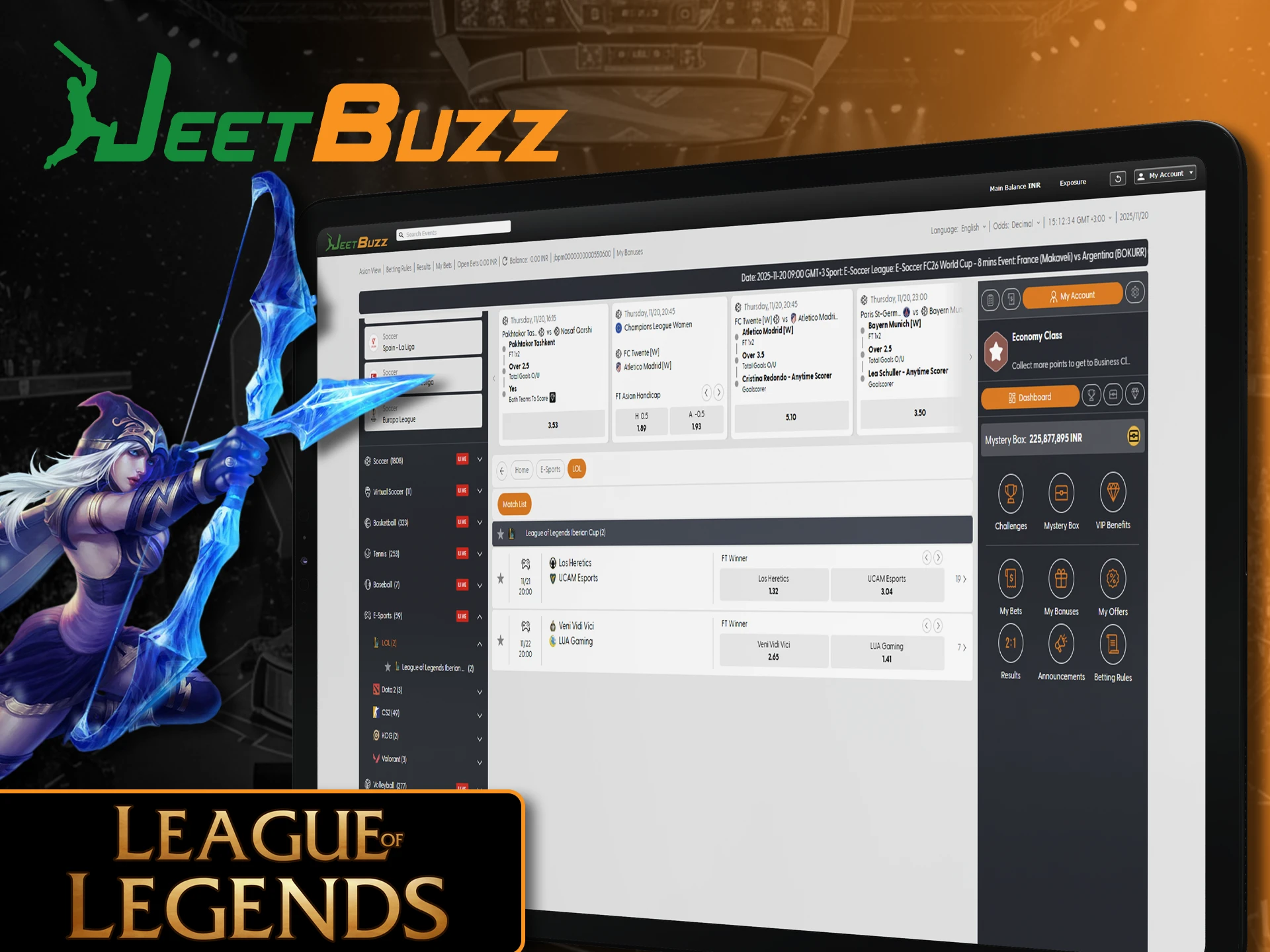The best League of Legends odds await you at JeetBuzz.
