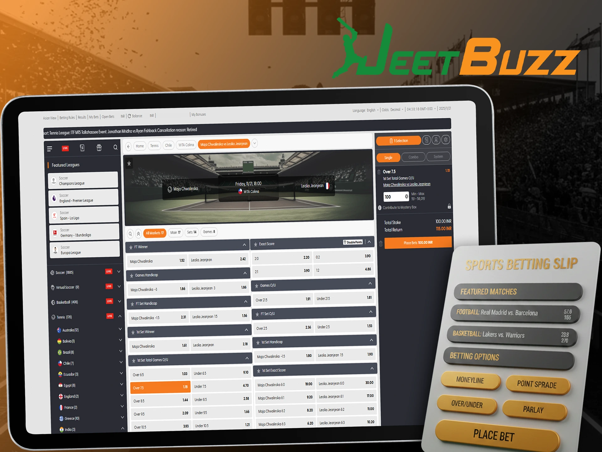 Use the gaming options for sports betting at JeetBuzz.