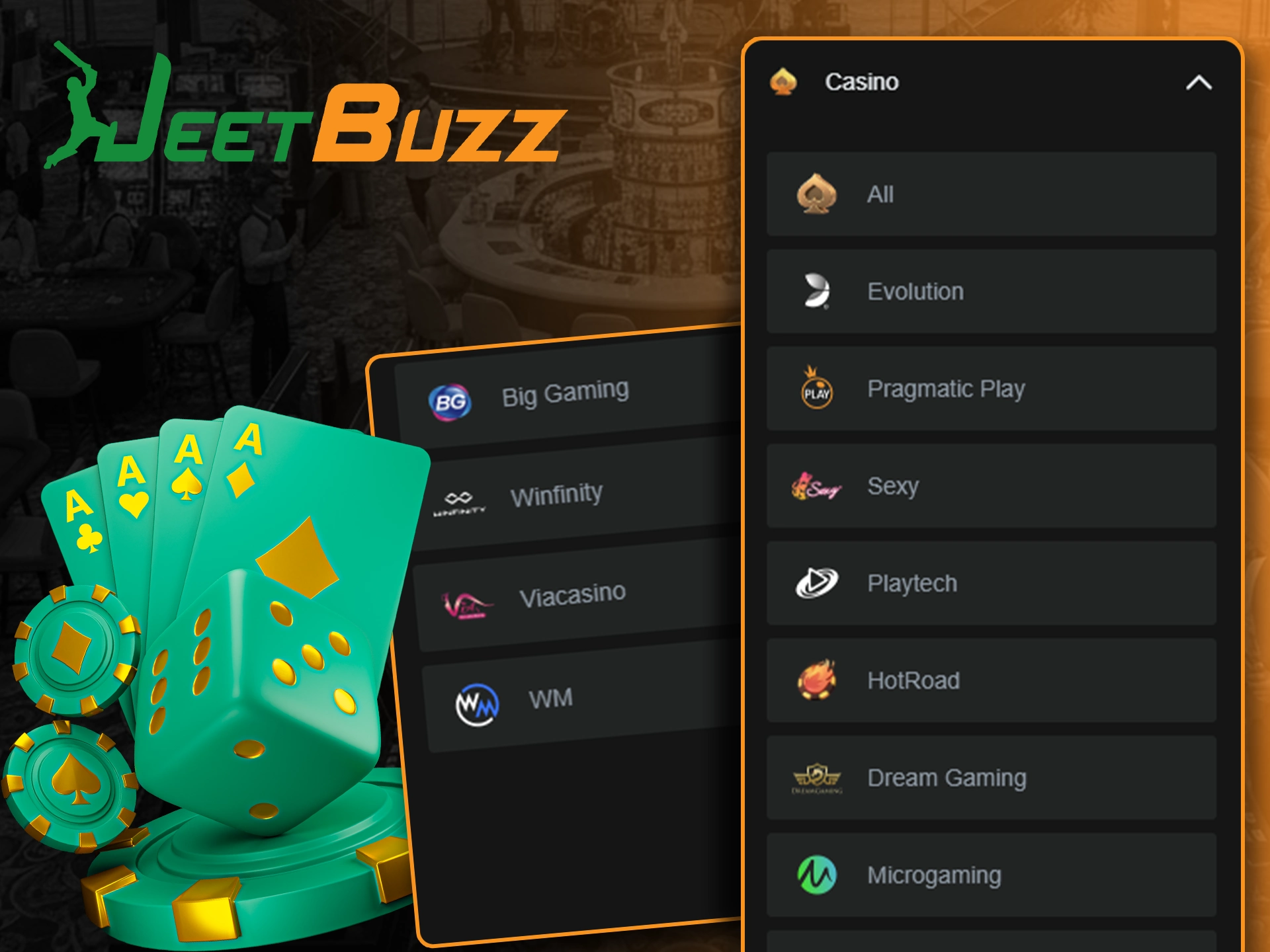 Meet the top official game providers on JeetBuzz.