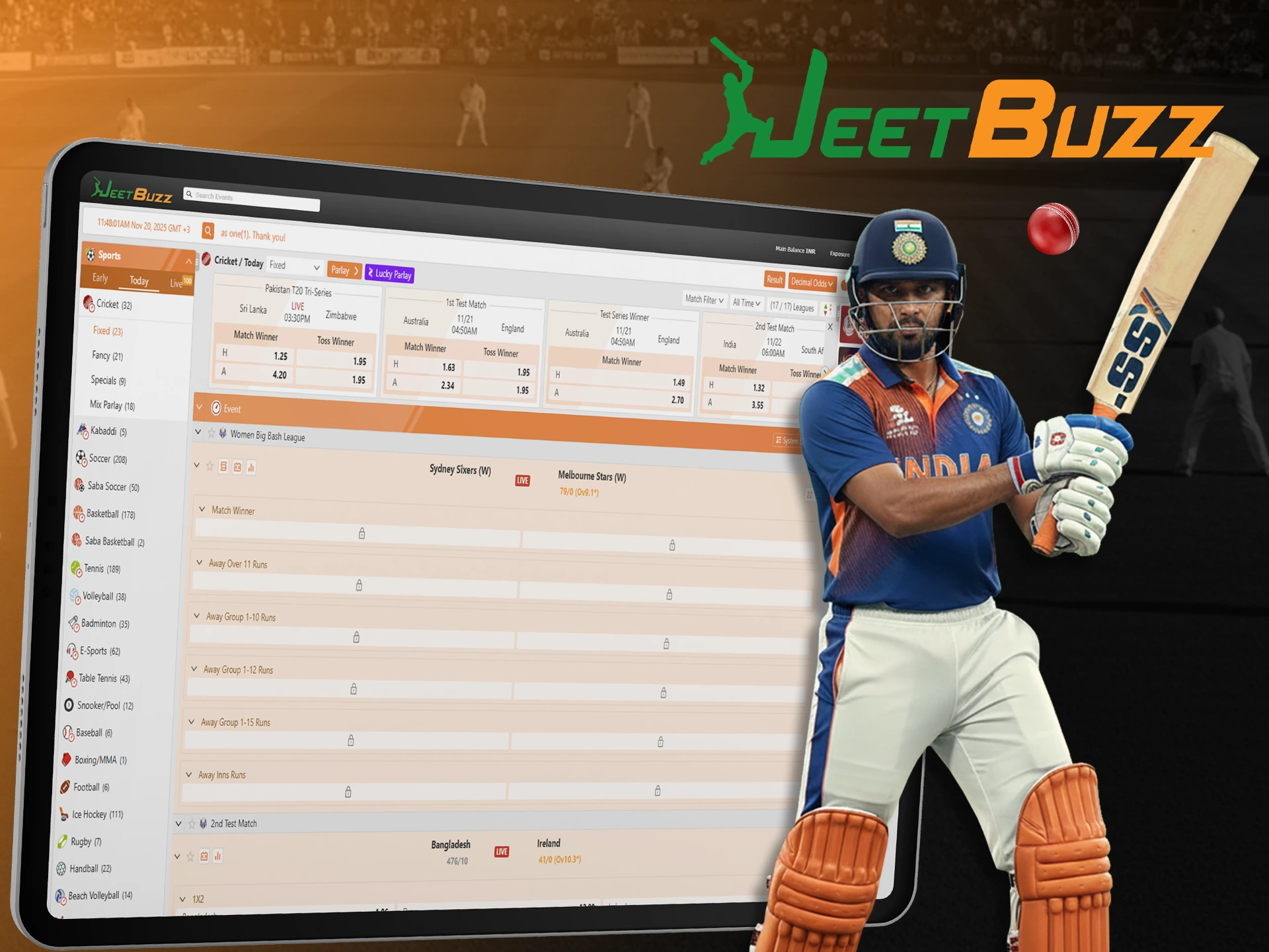 Predict cricket match outcomes and win at JeetBuzz.