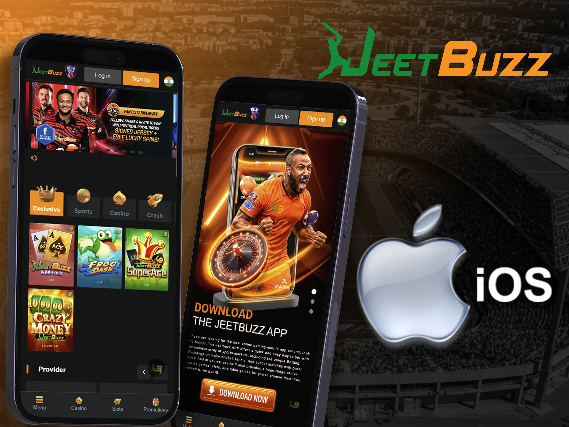 Use your iOS device to install JeetBuzz quickly.