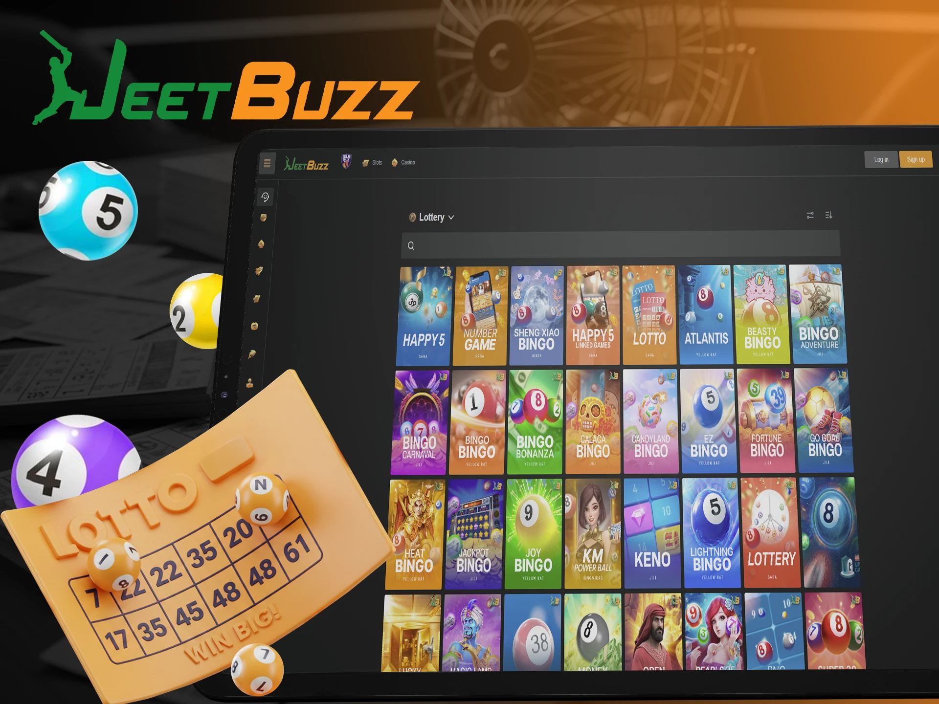 Draw your lucky ticket in the lottery section of JeetBuzz.