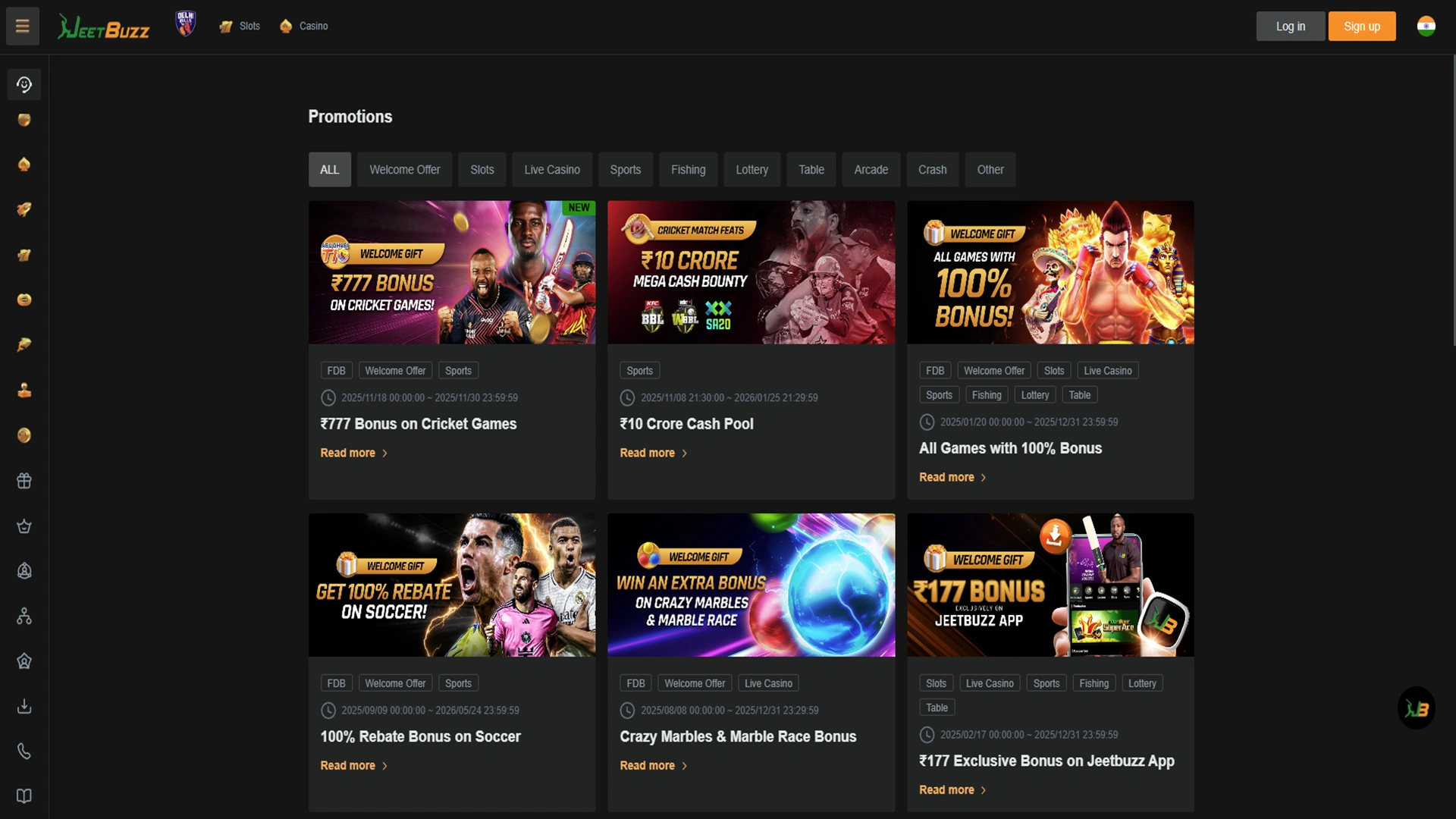 Find the right bonus for you among the many at JeetBuzz.