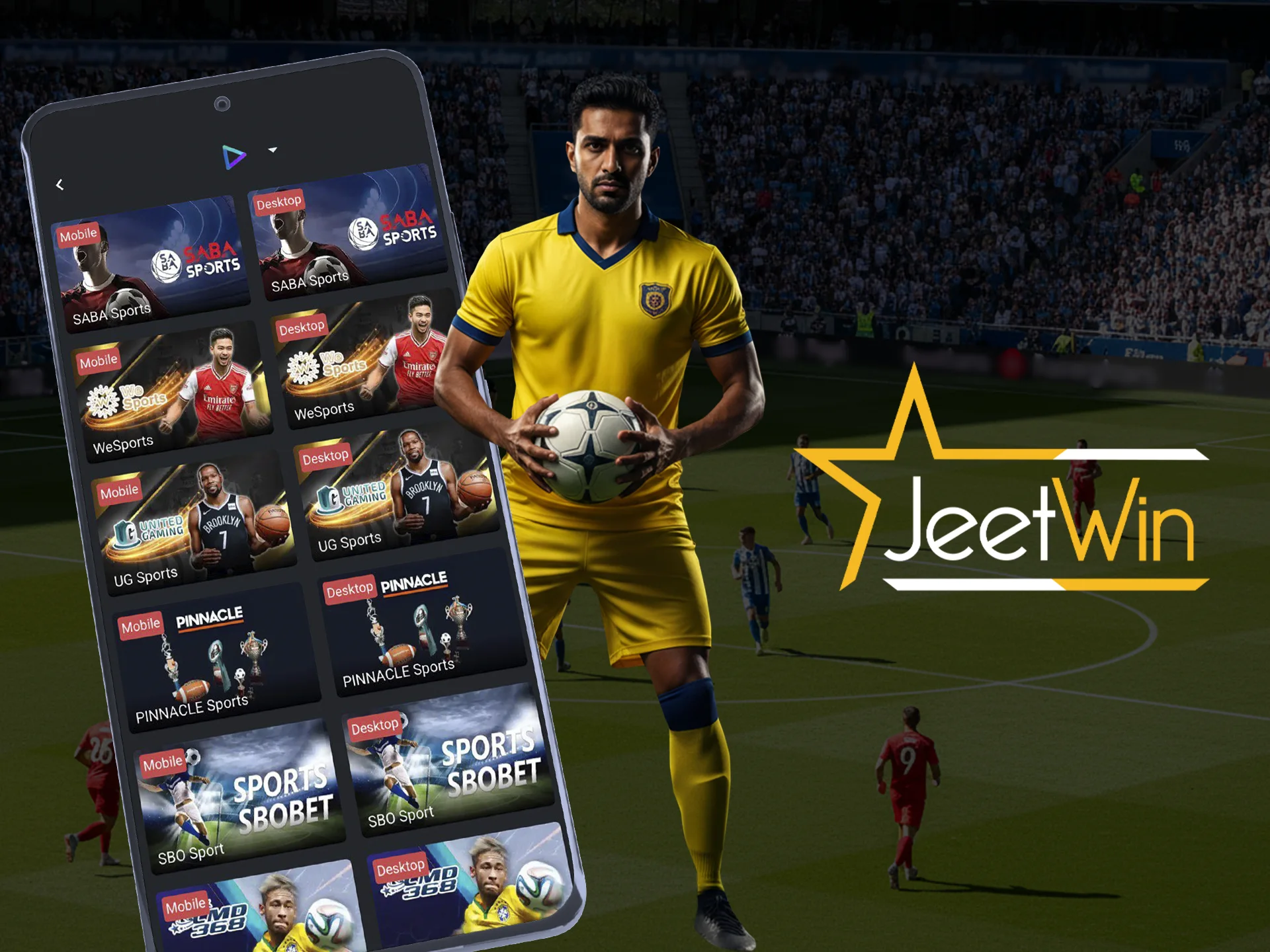 Predict the outcomes of football matches by placing bets in the Jeetwin app.
